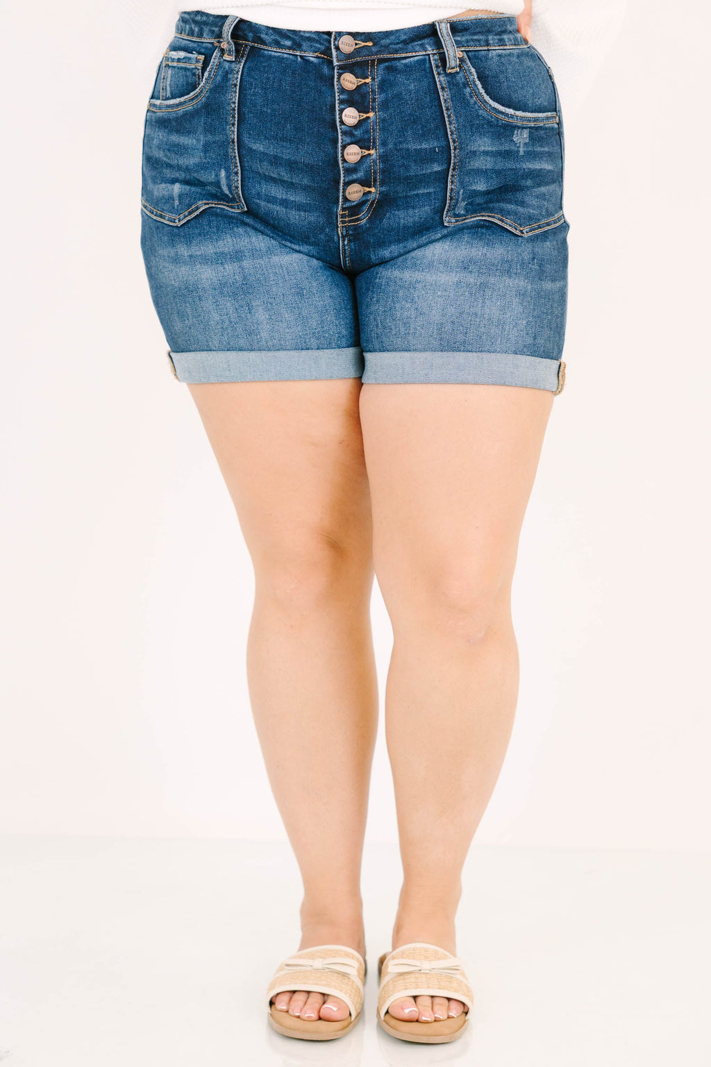 Shine On Shorts, Dark Wash