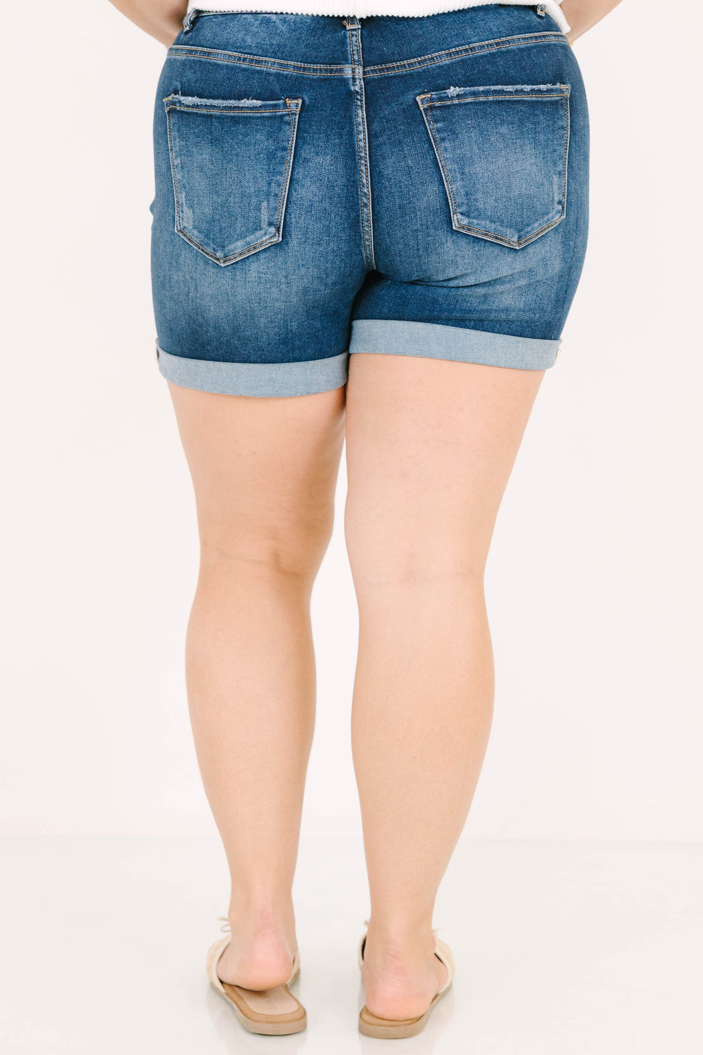 Shine On Shorts, Dark Wash