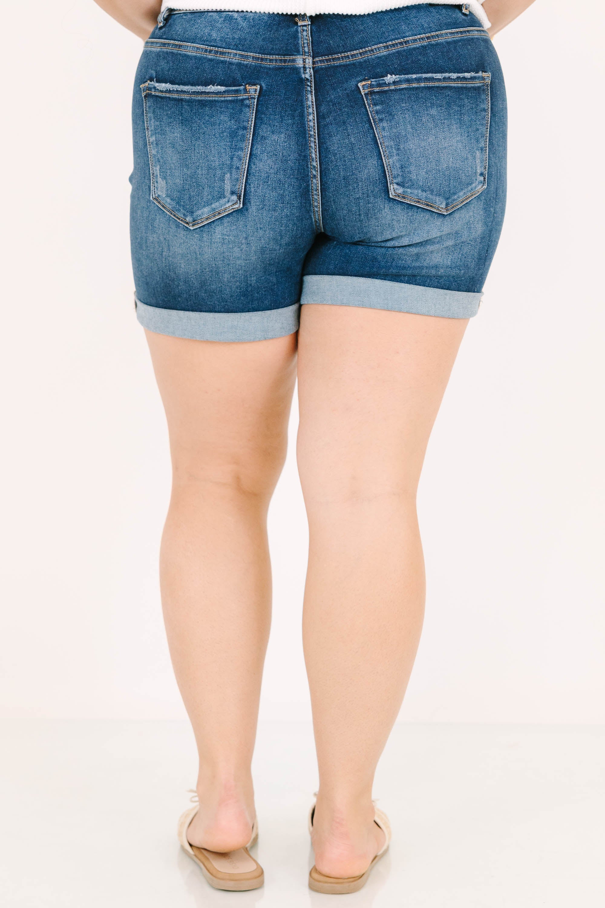 Shine On Shorts, Dark Wash