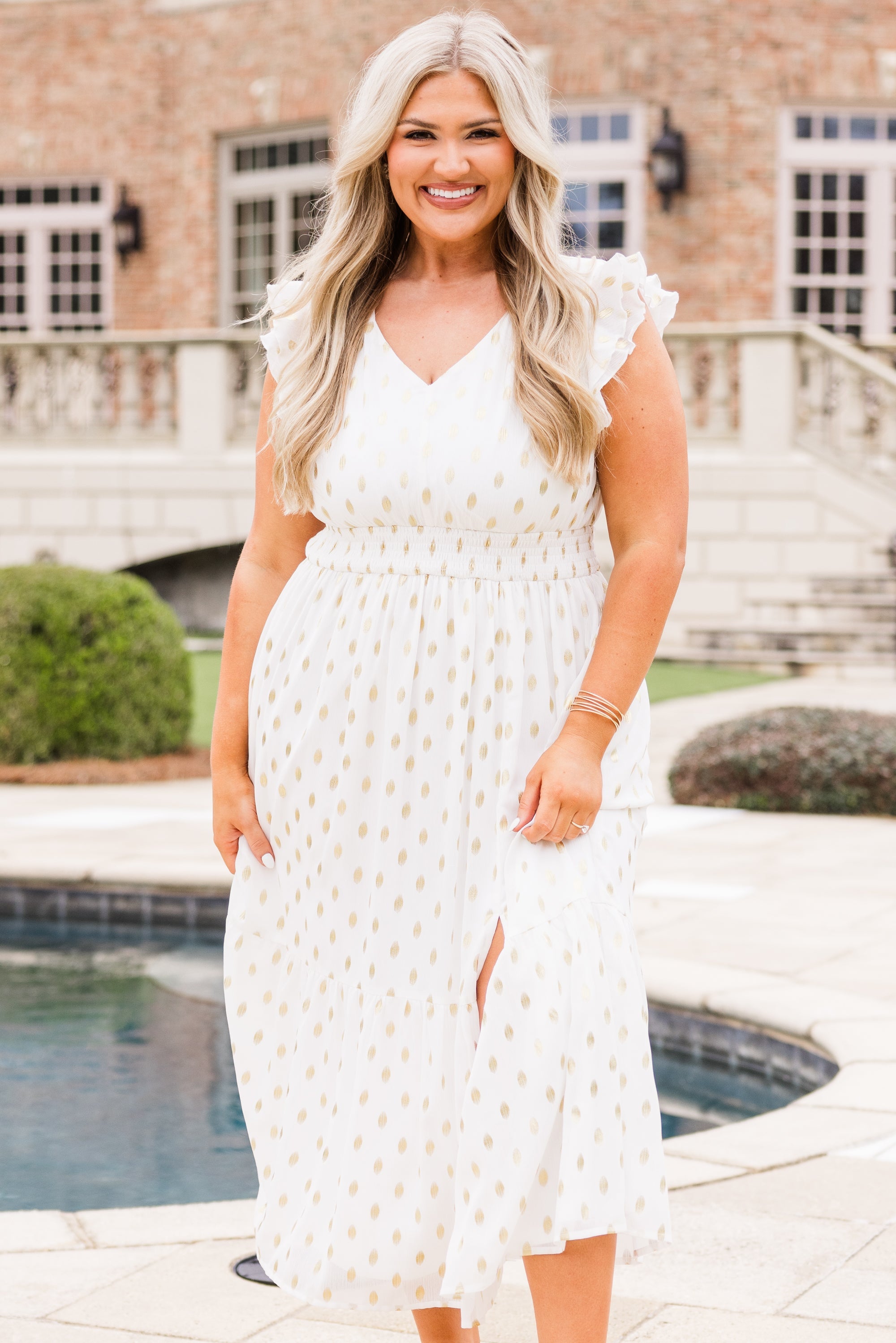 Shining Brightly Maxi Dress, White