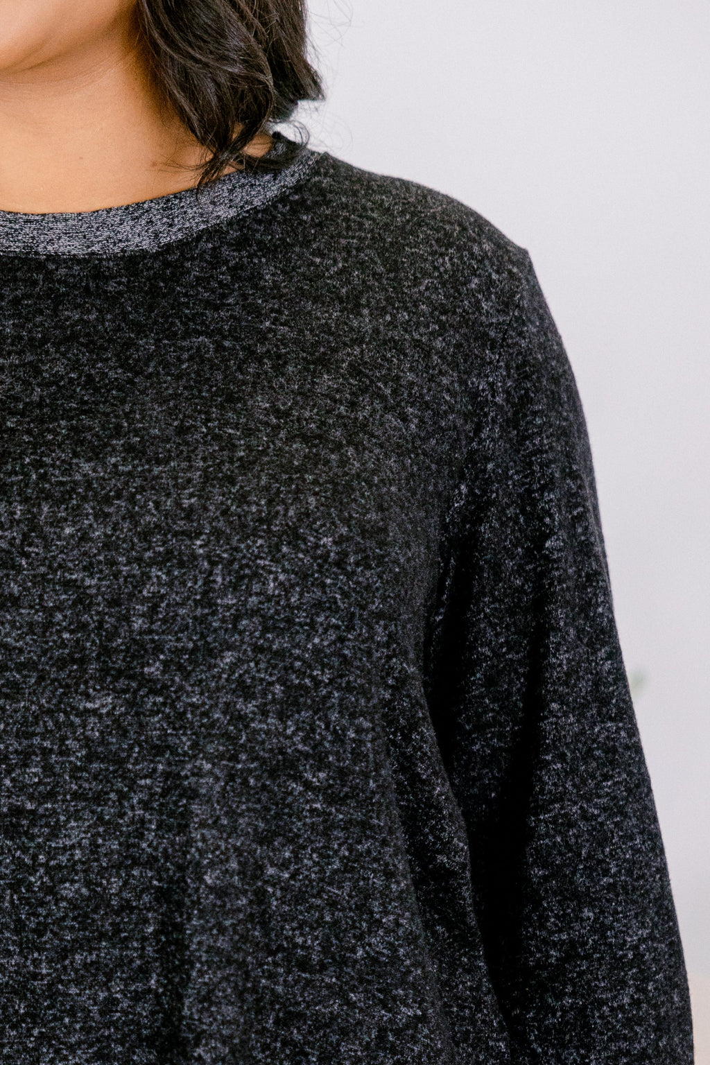 Shining Memories Top, Heather Black