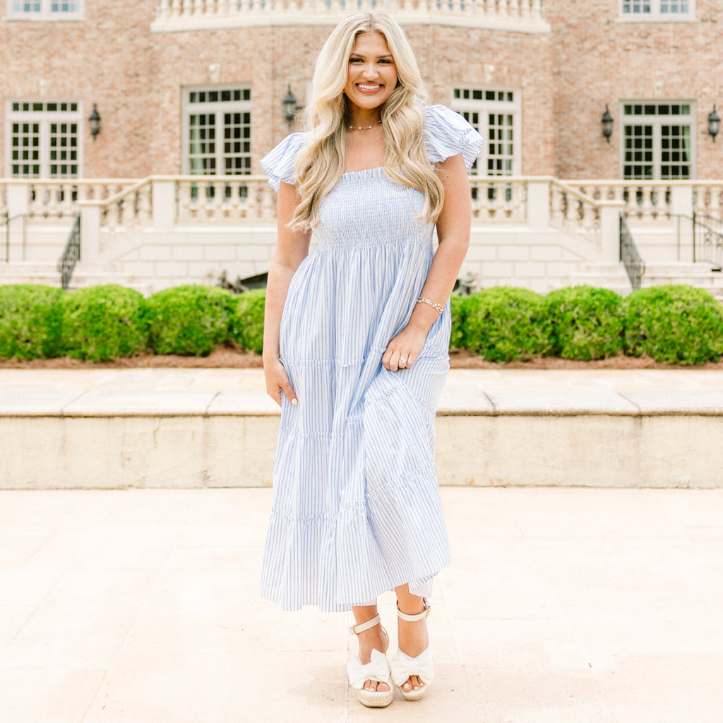 As It Should Be Dress, Blue Stripe