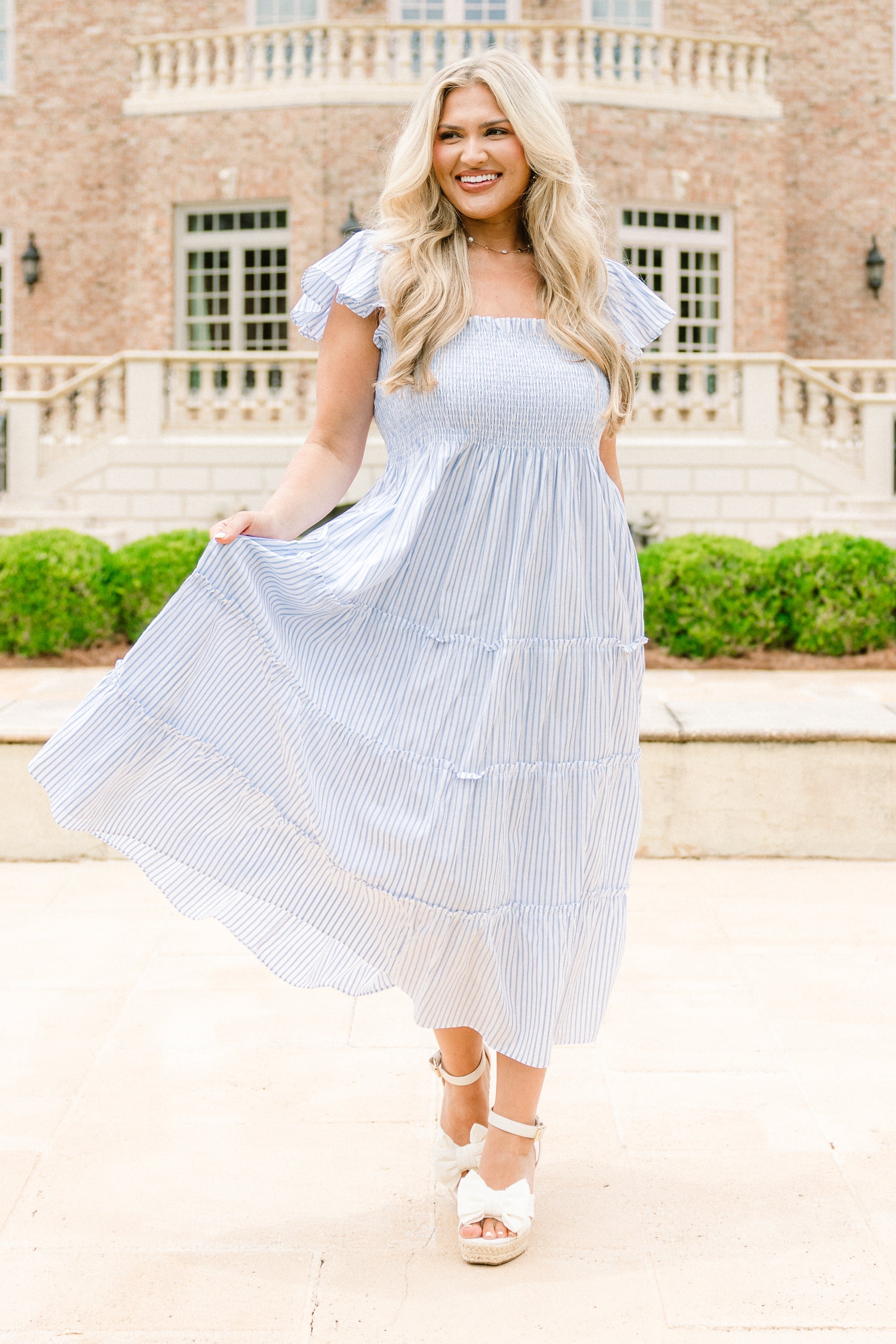 As It Should Be Dress, Blue Stripe
