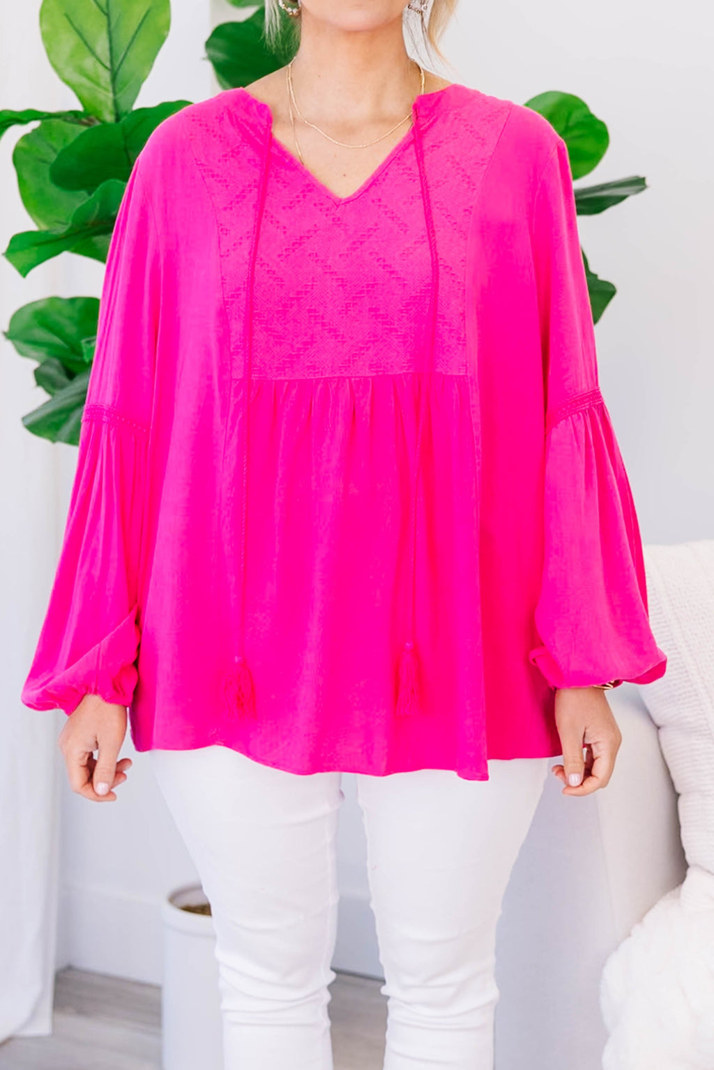Siesta Key Walking Top, Hot Pink