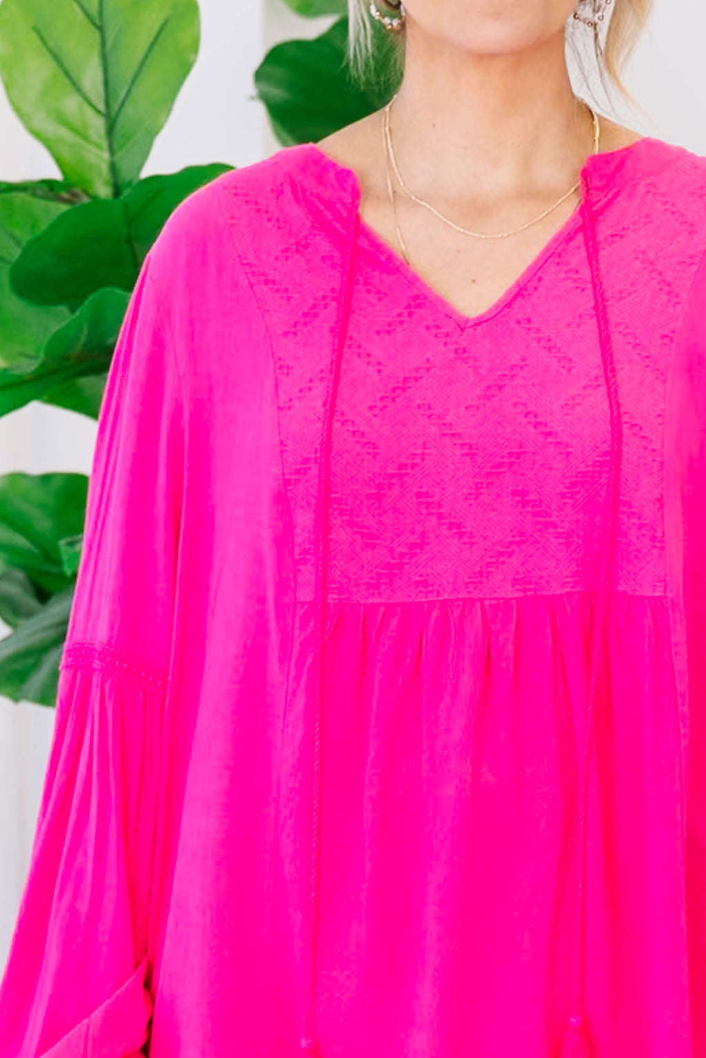 Siesta Key Walking Top, Hot Pink