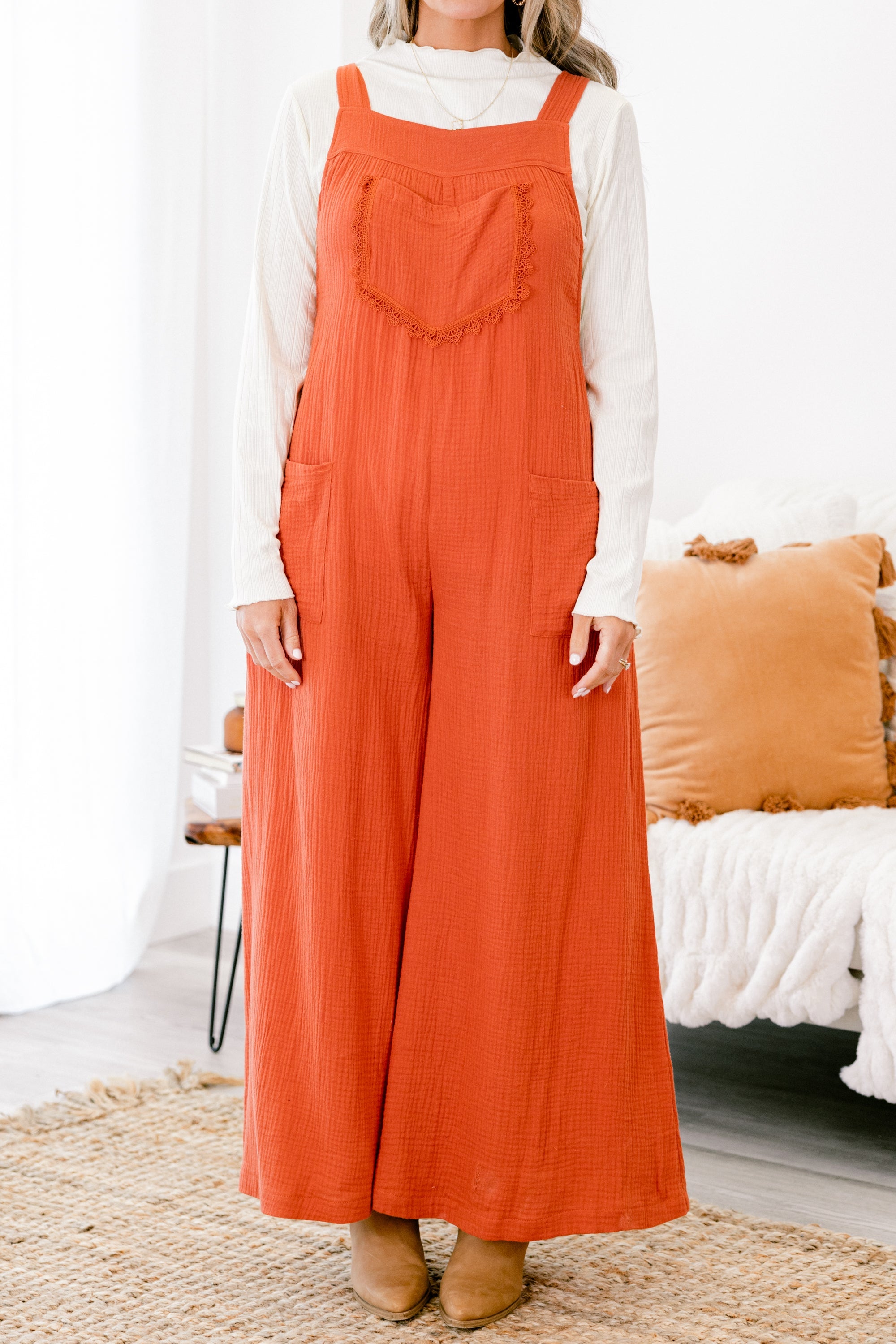 Signature Look Jumpsuit, Rust