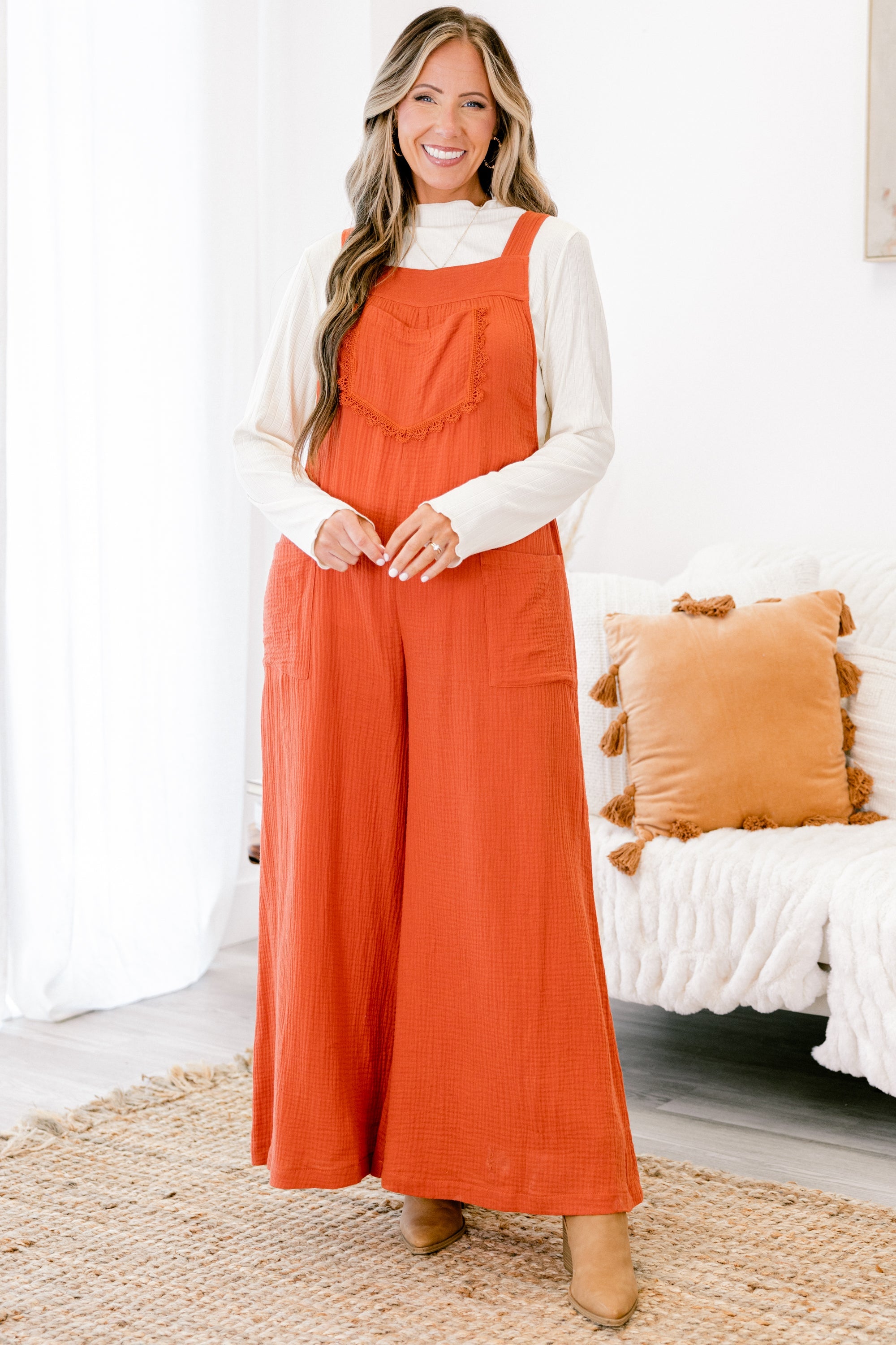 Signature Look Jumpsuit, Rust