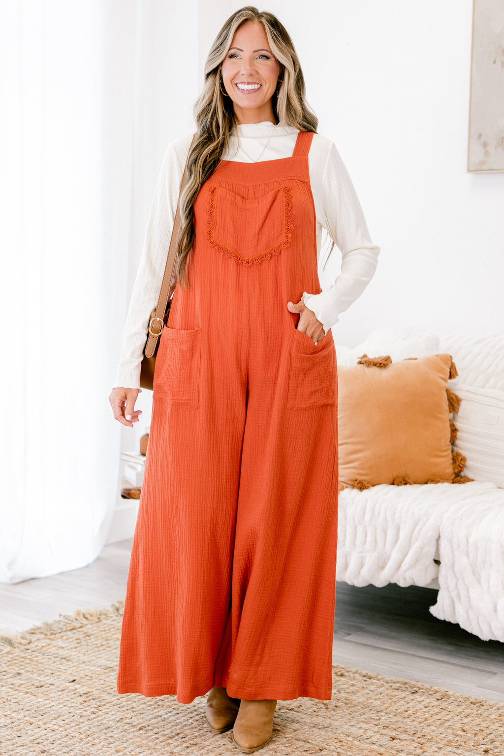 Signature Look Jumpsuit, Rust