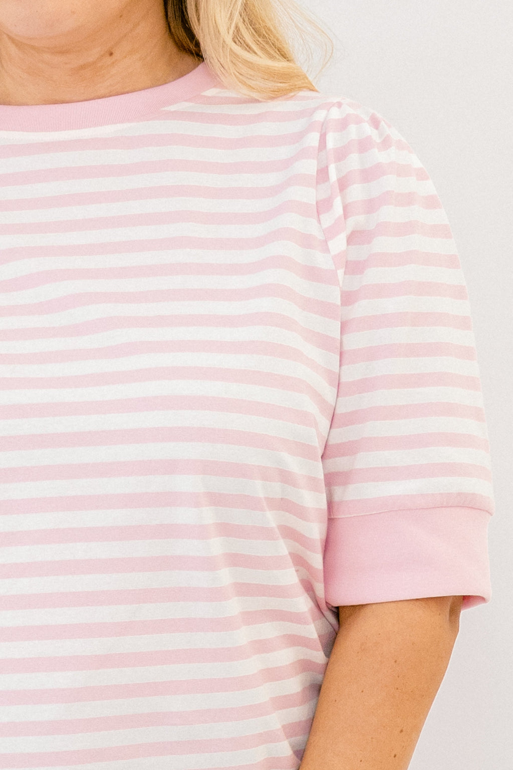 Signature Stripes Top, Pink-White