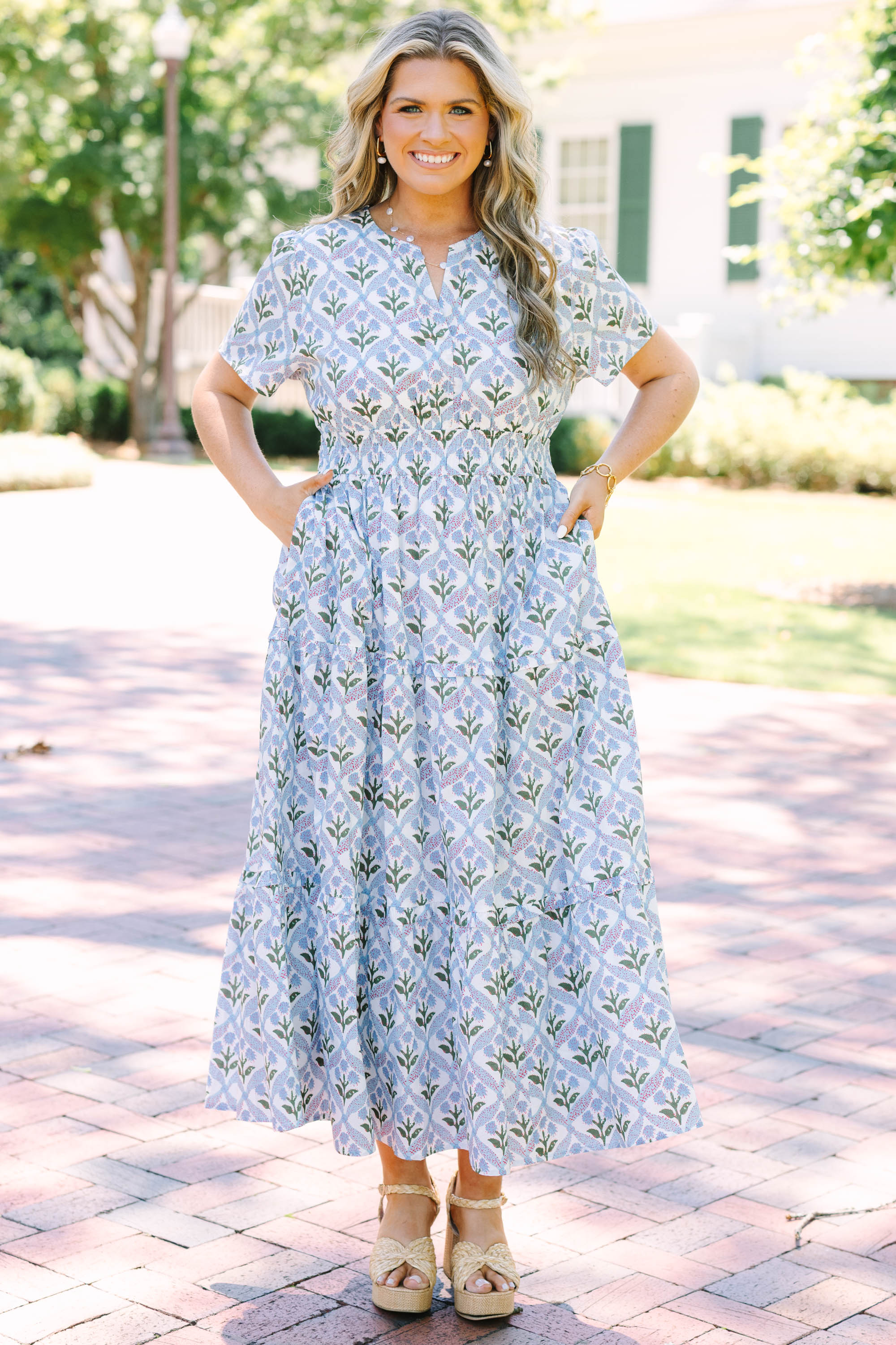 Simple Intentions Dress, Blue Mix