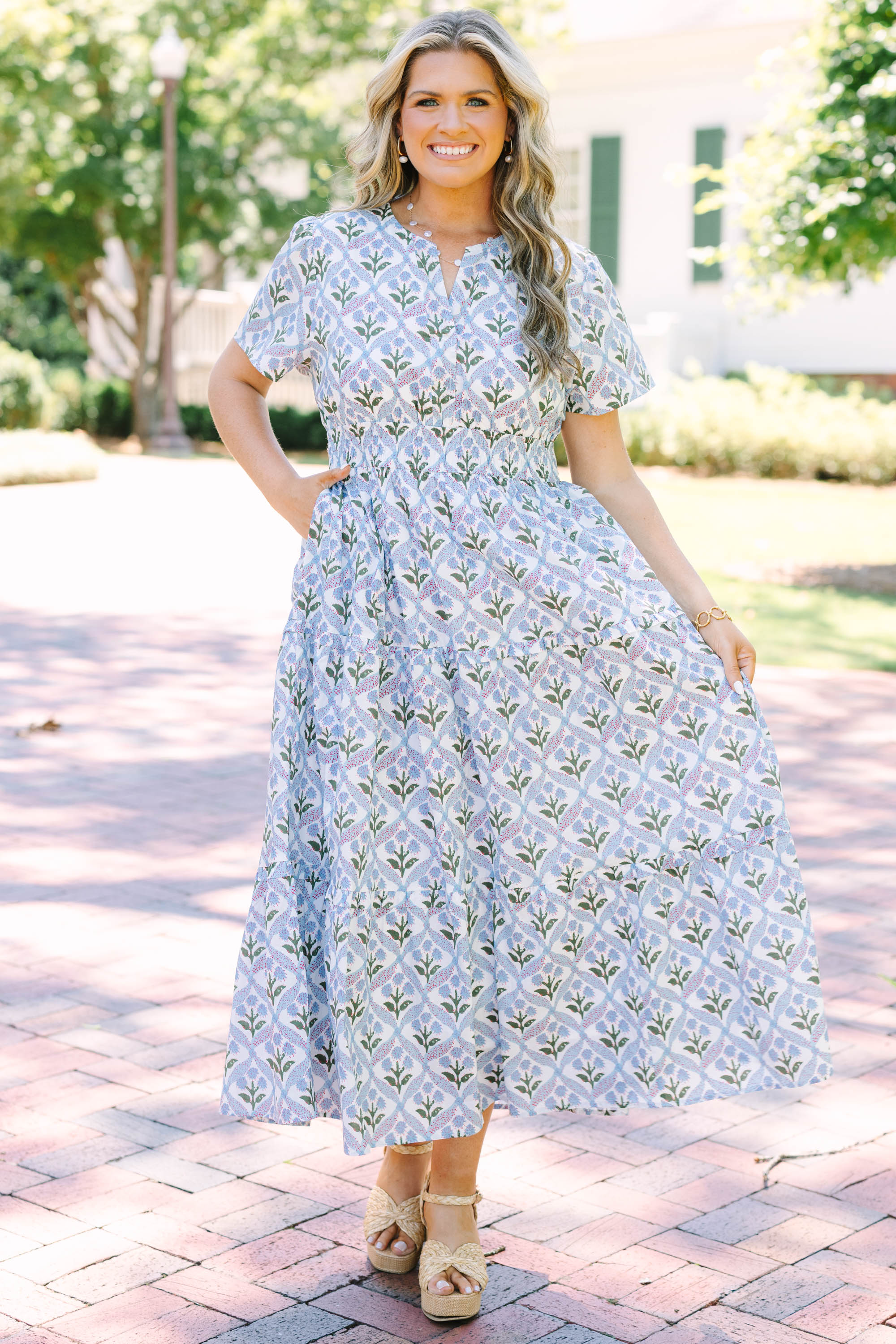 Simple Intentions Dress, Blue Mix