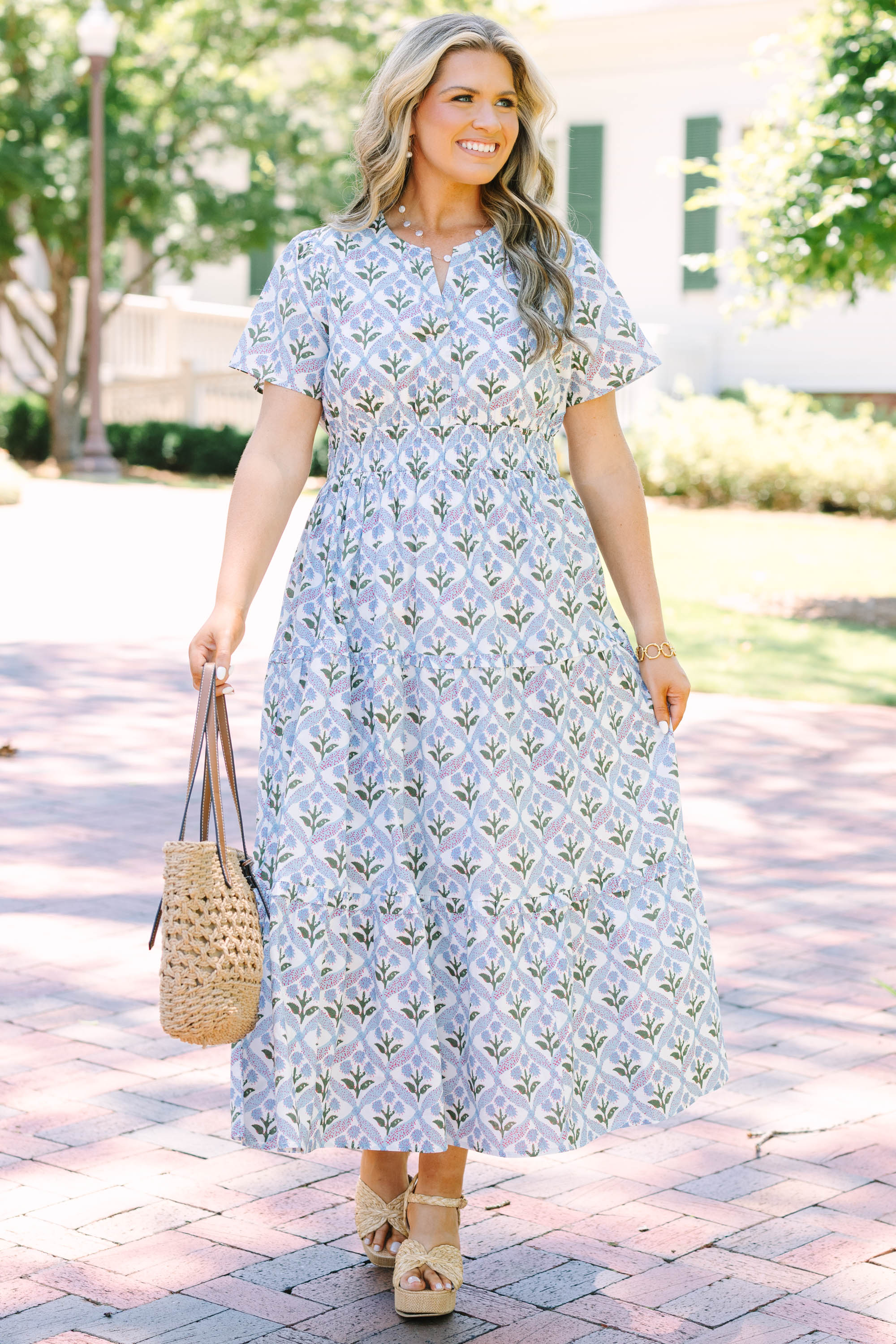 Simple Intentions Dress, Blue Mix