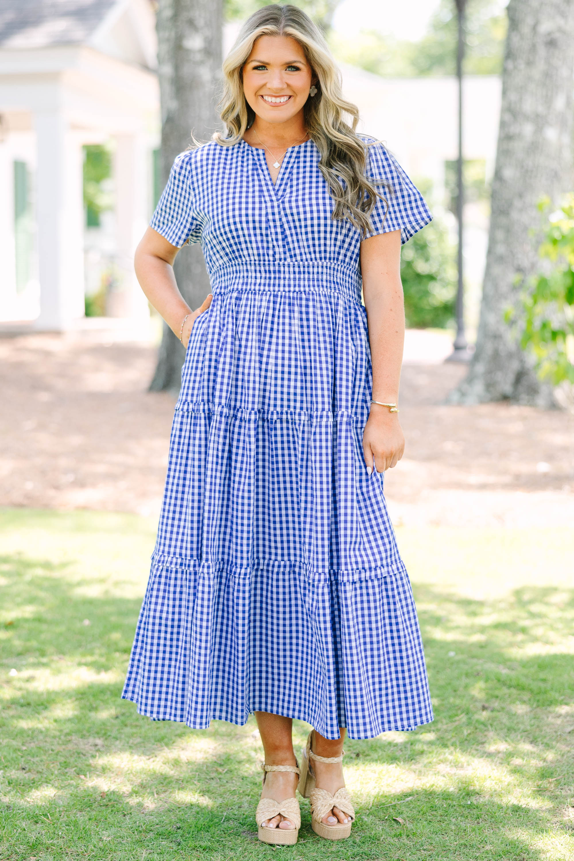 Simple Intentions Dress, Navy Blue