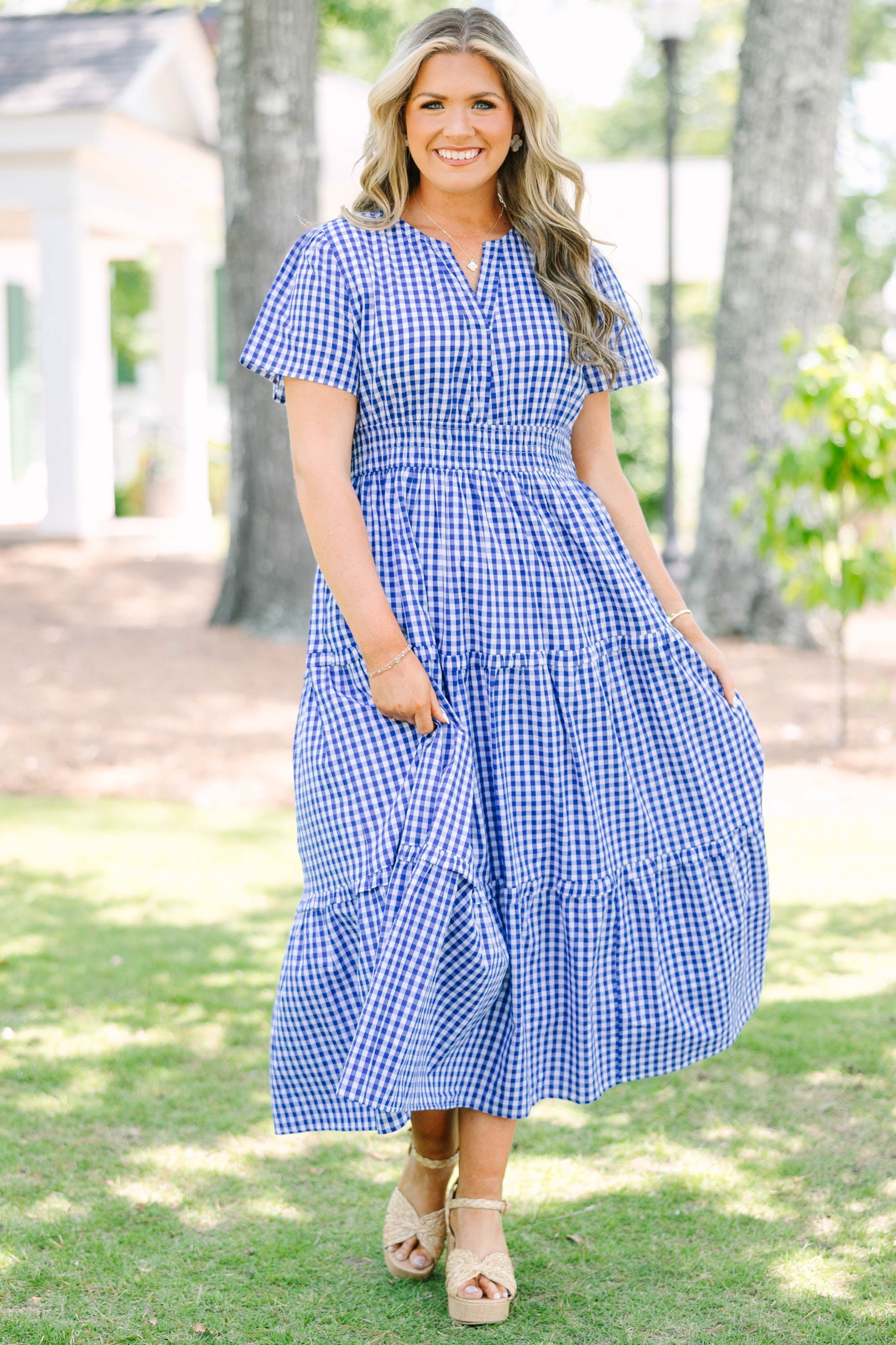 Simple Intentions Dress, Navy Blue