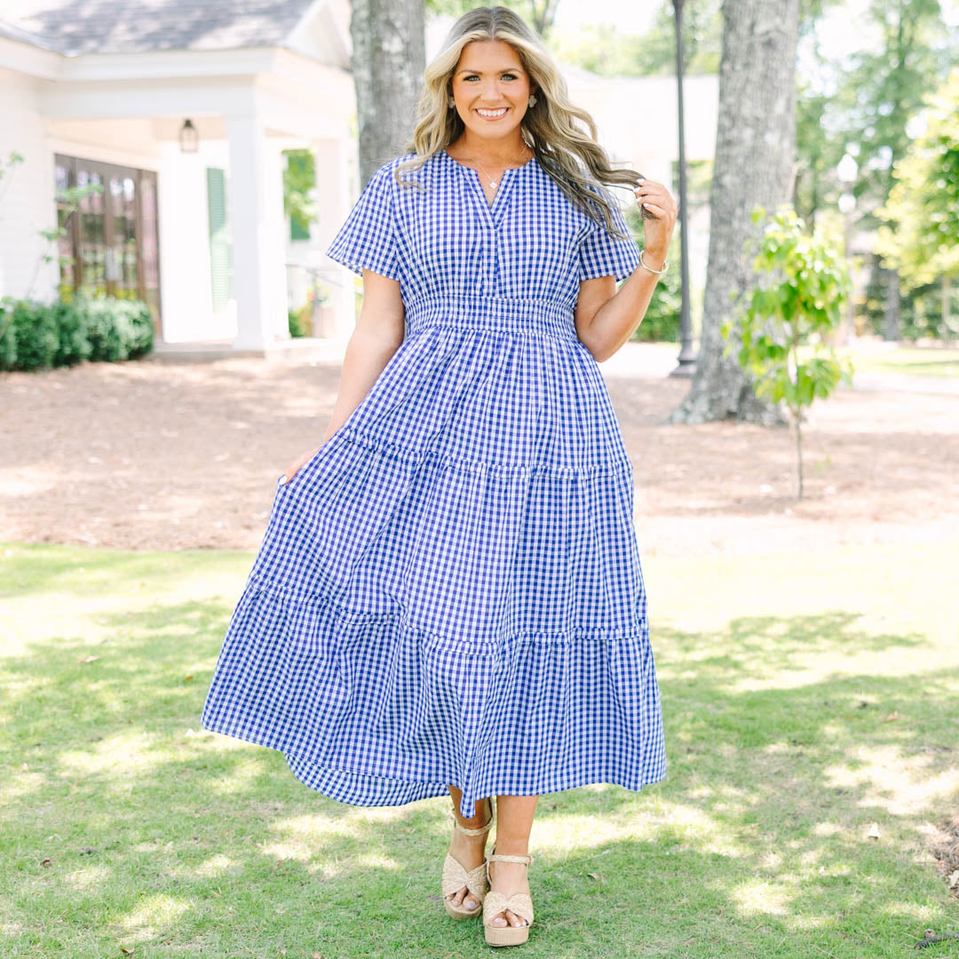 Simple Intentions Dress, Navy Blue