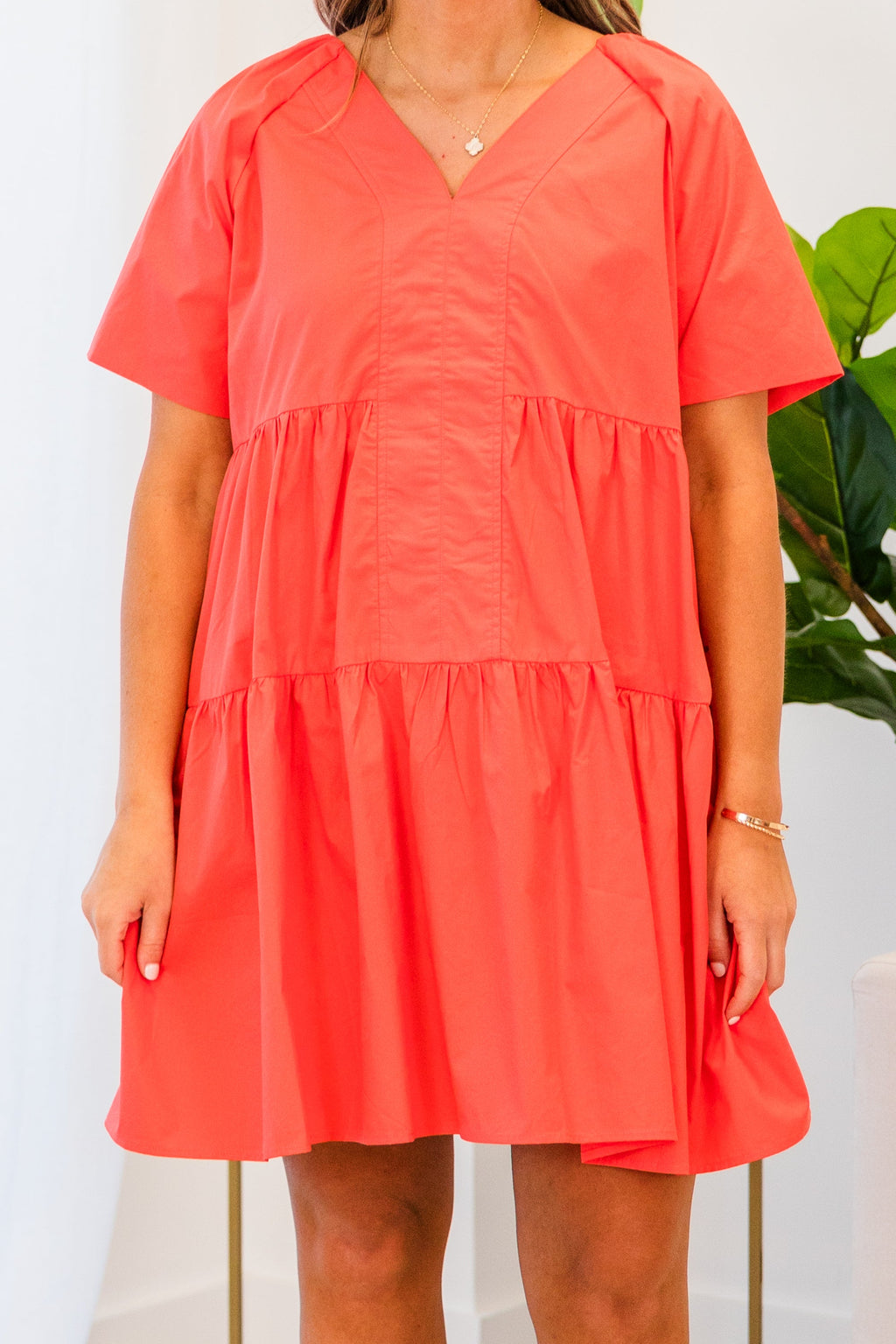 Simple Moment Dress, Coral