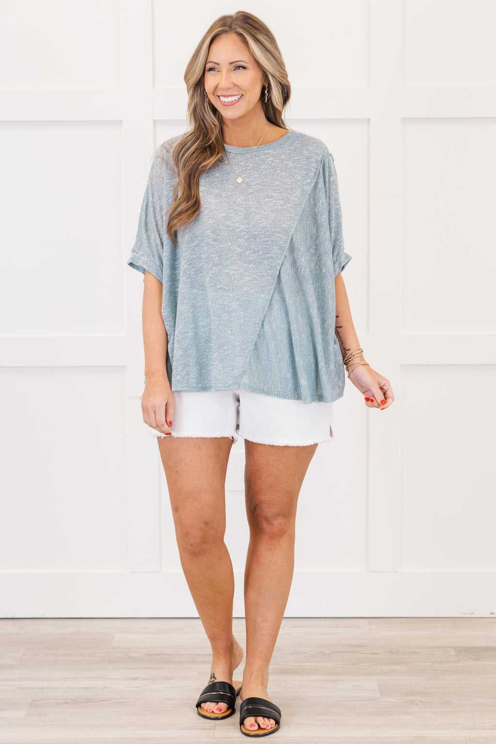 Simplicity And Felicity Top, Light Blue