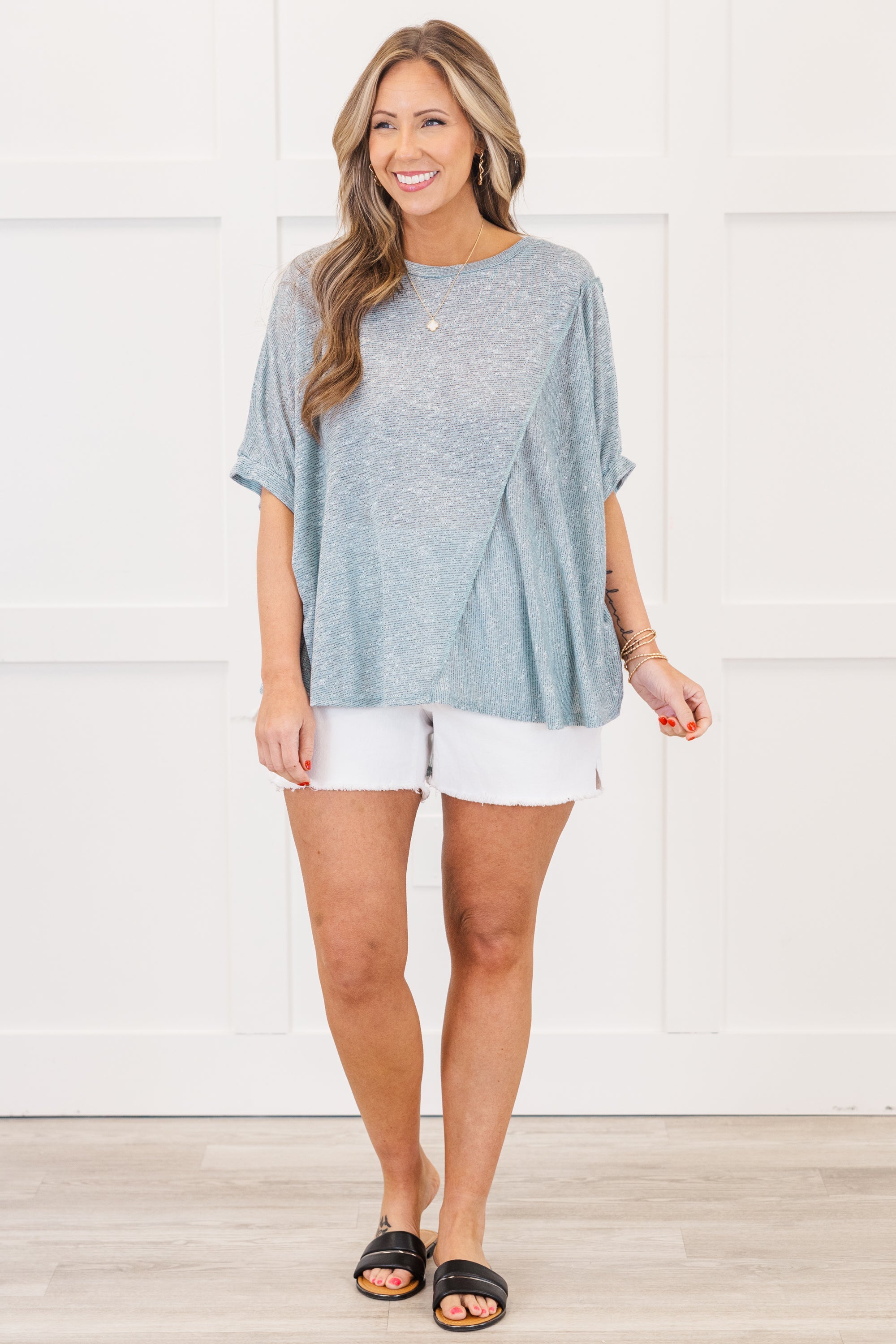 Simplicity And Felicity Top, Light Blue