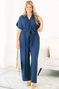 Simply Carried Away Jumpsuit, Navy