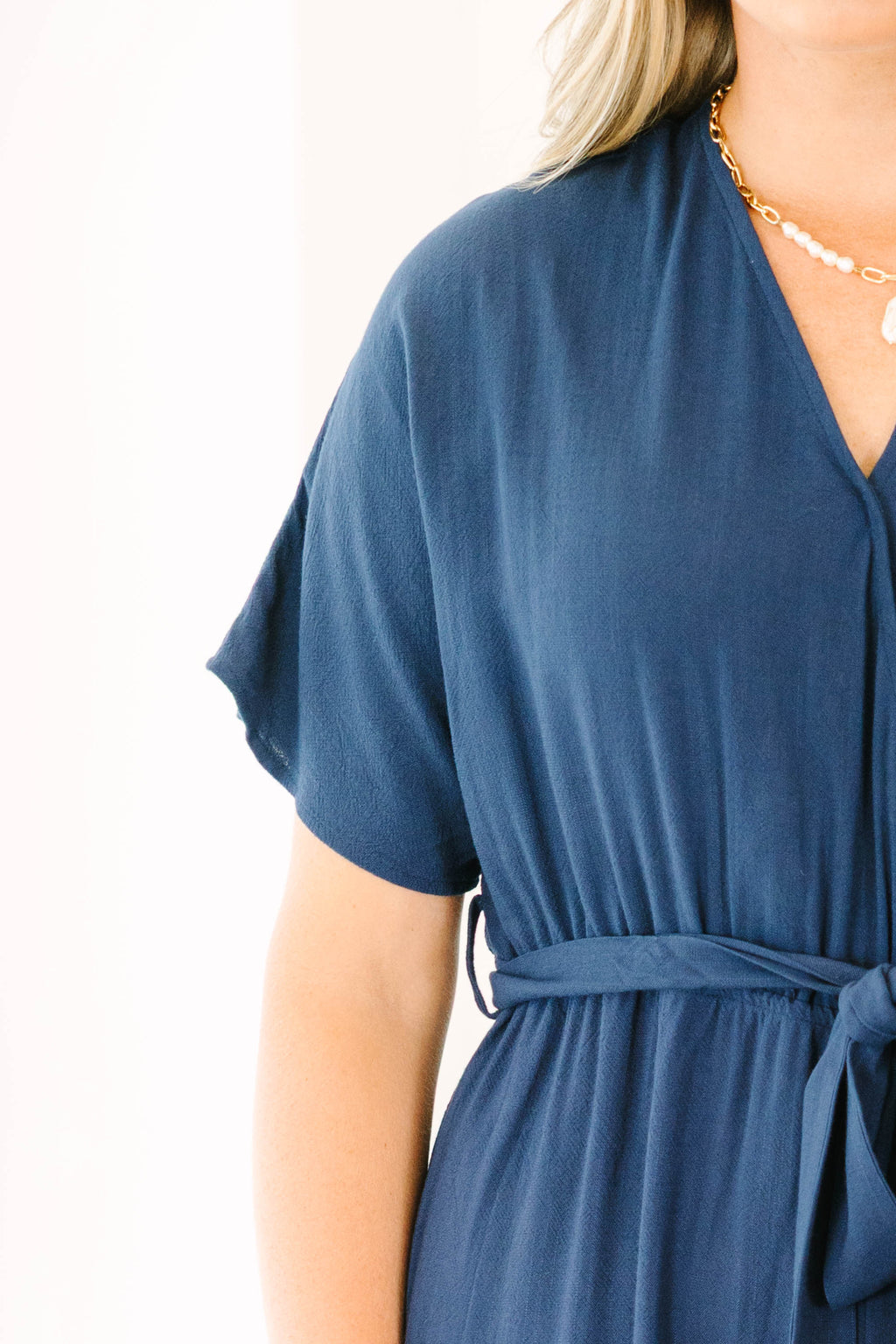Simply Carried Away Jumpsuit, Navy