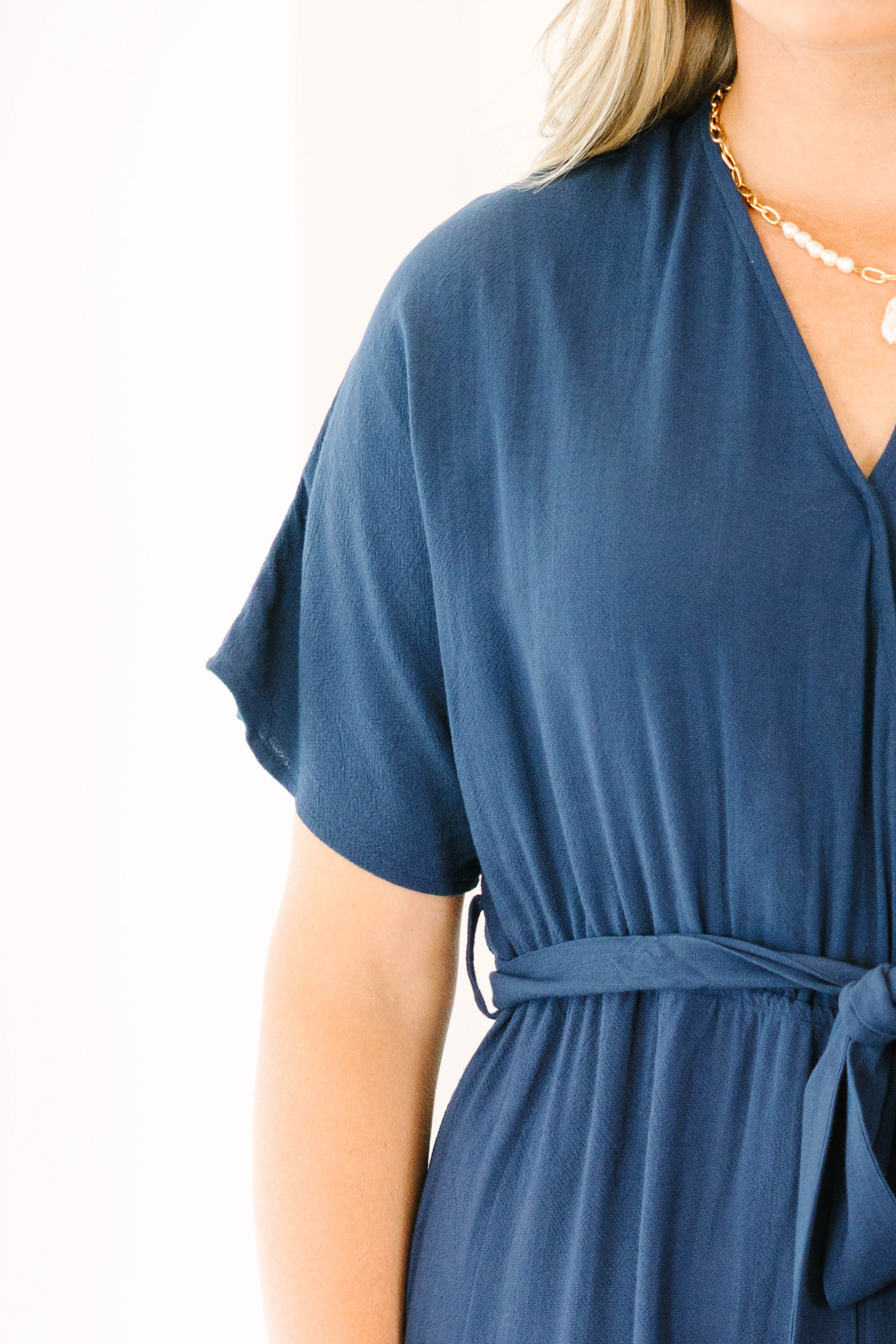 Simply Carried Away Jumpsuit, Navy