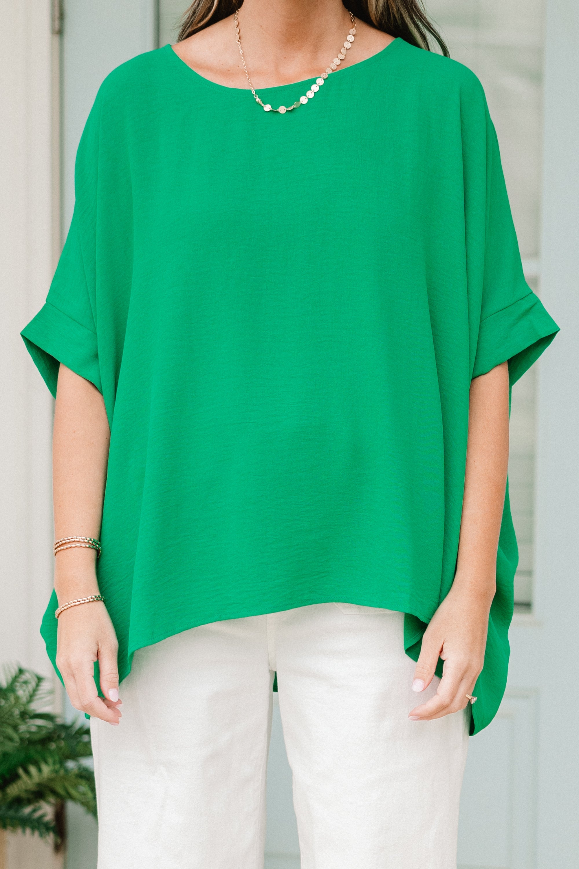 Simply Modern Top, Emerald