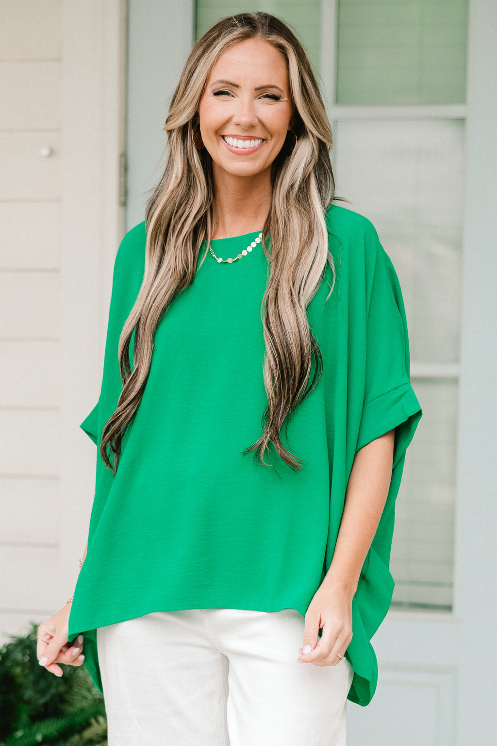 Simply Modern Top, Emerald