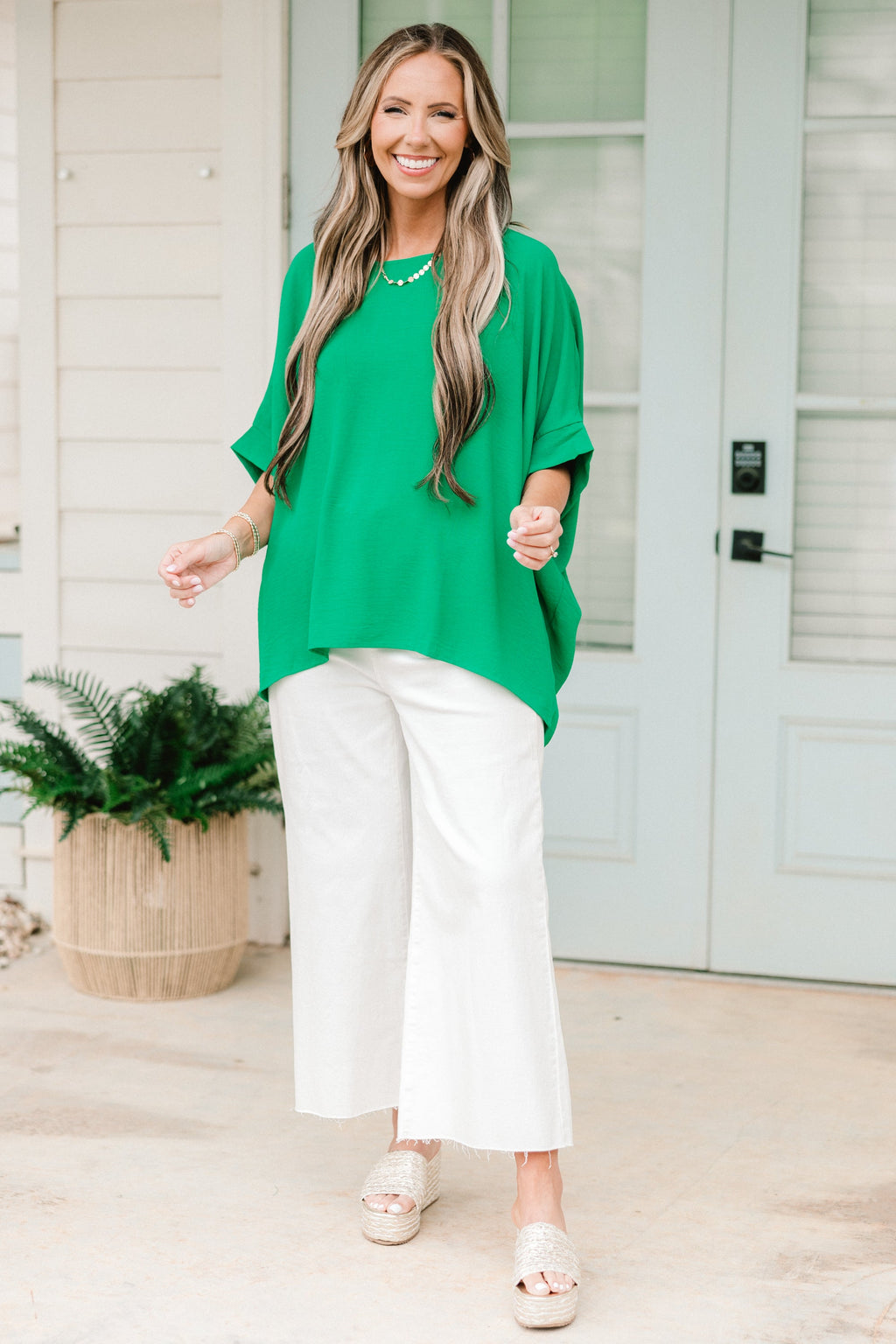 Simply Modern Top, Emerald