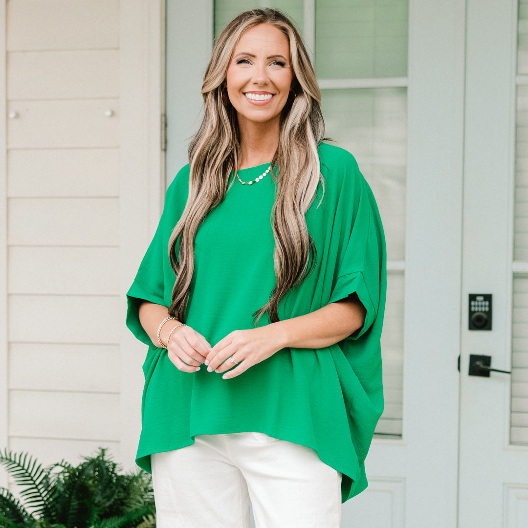 Simply Modern Top, Emerald