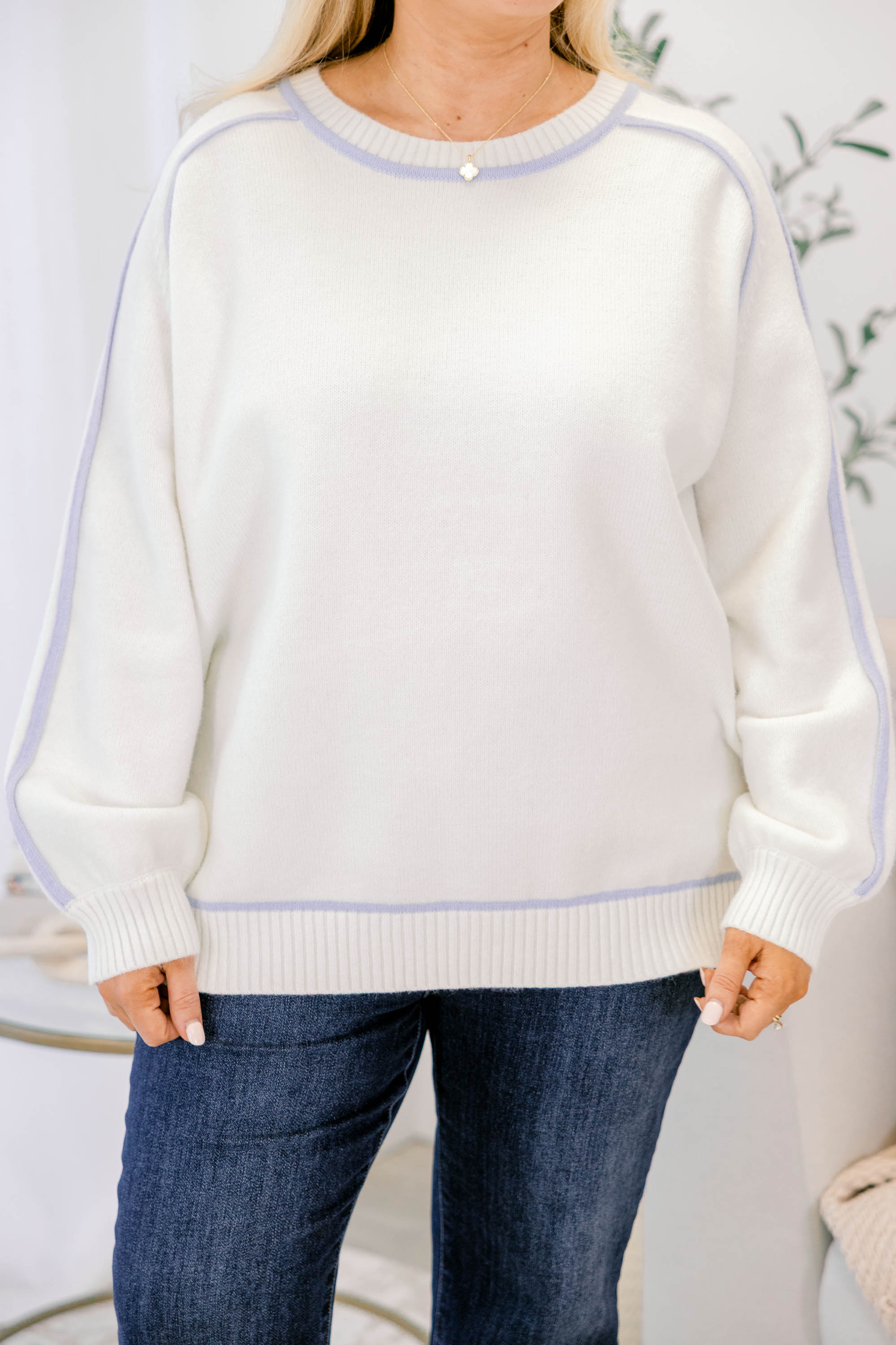 Simply Perfect Sweater, White