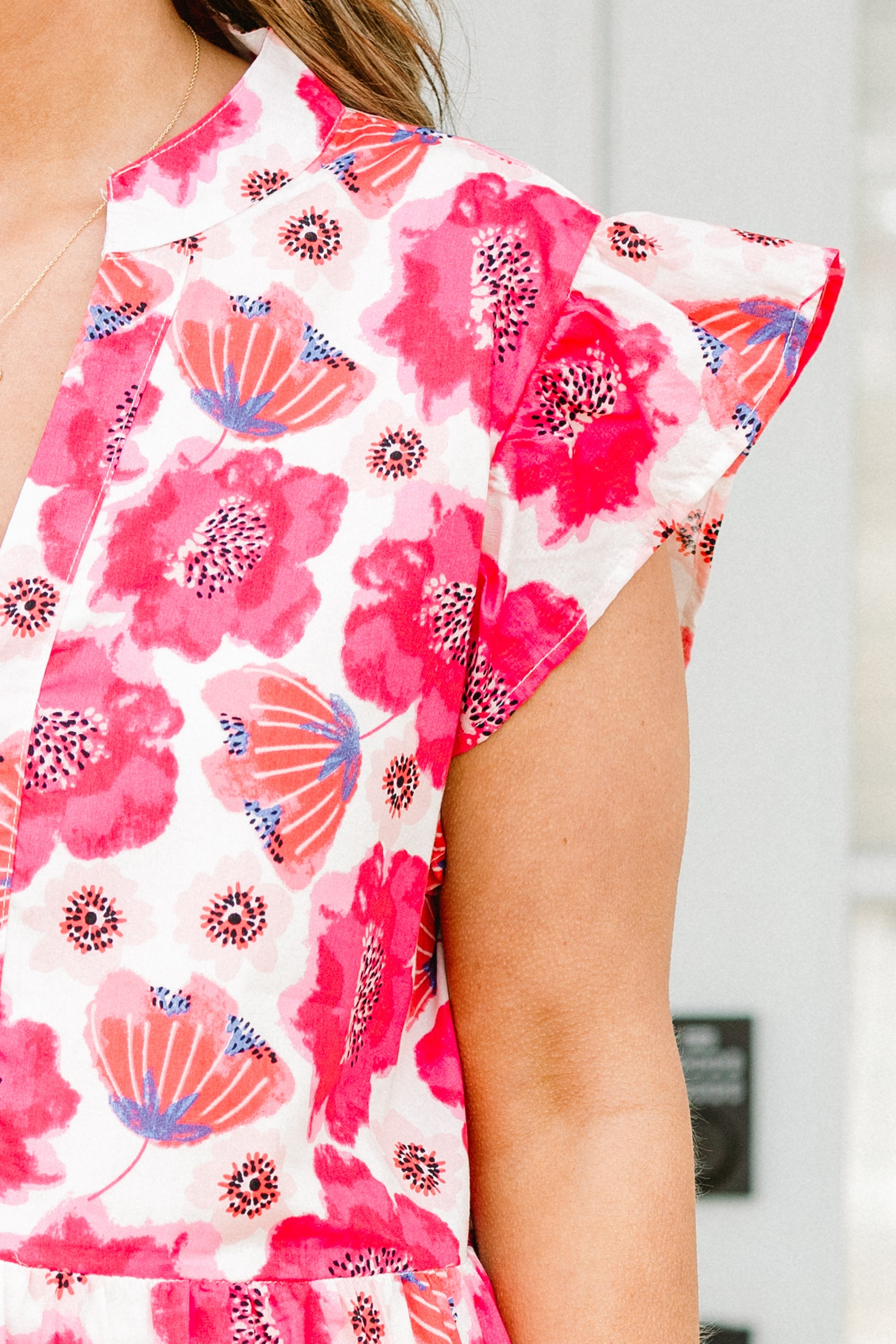 Simply The Vibe Midi Dress, Fuchsia