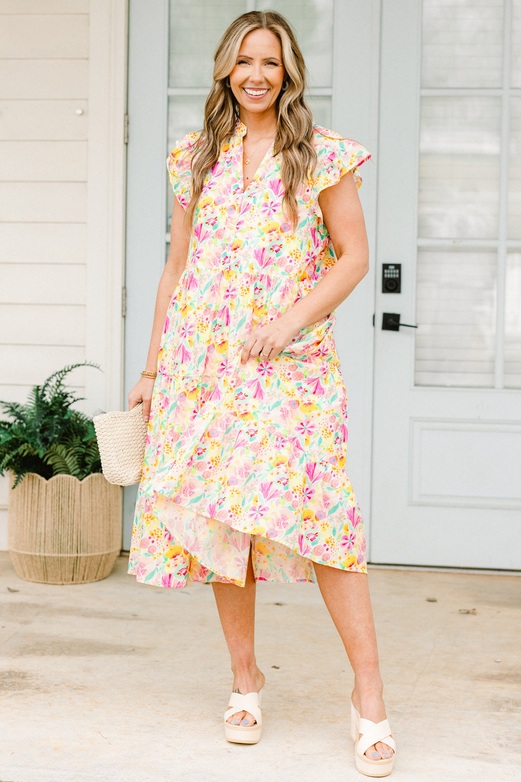 Simply The Vibe Midi Dress, Pink
