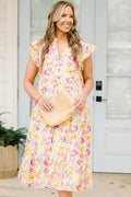 Simply The Vibe Midi Dress, Pink