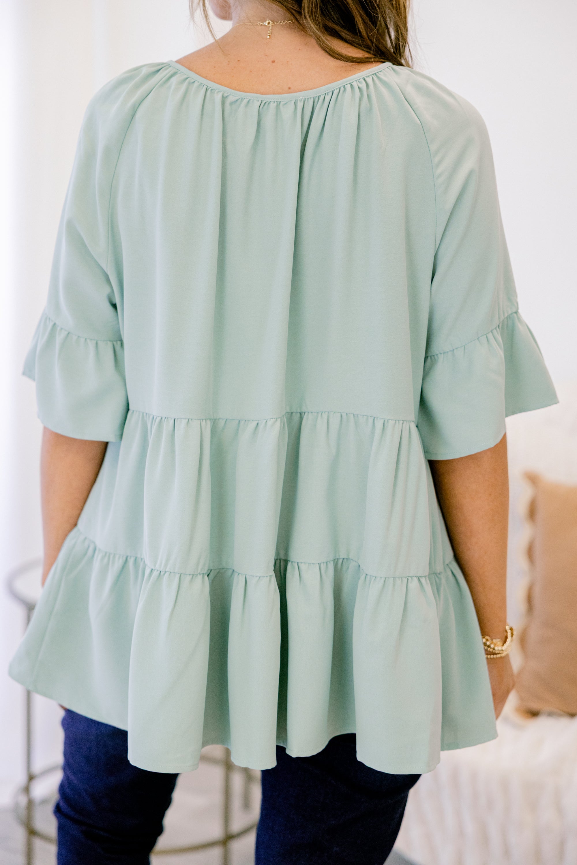 Siren Song Top, Dusty Sage