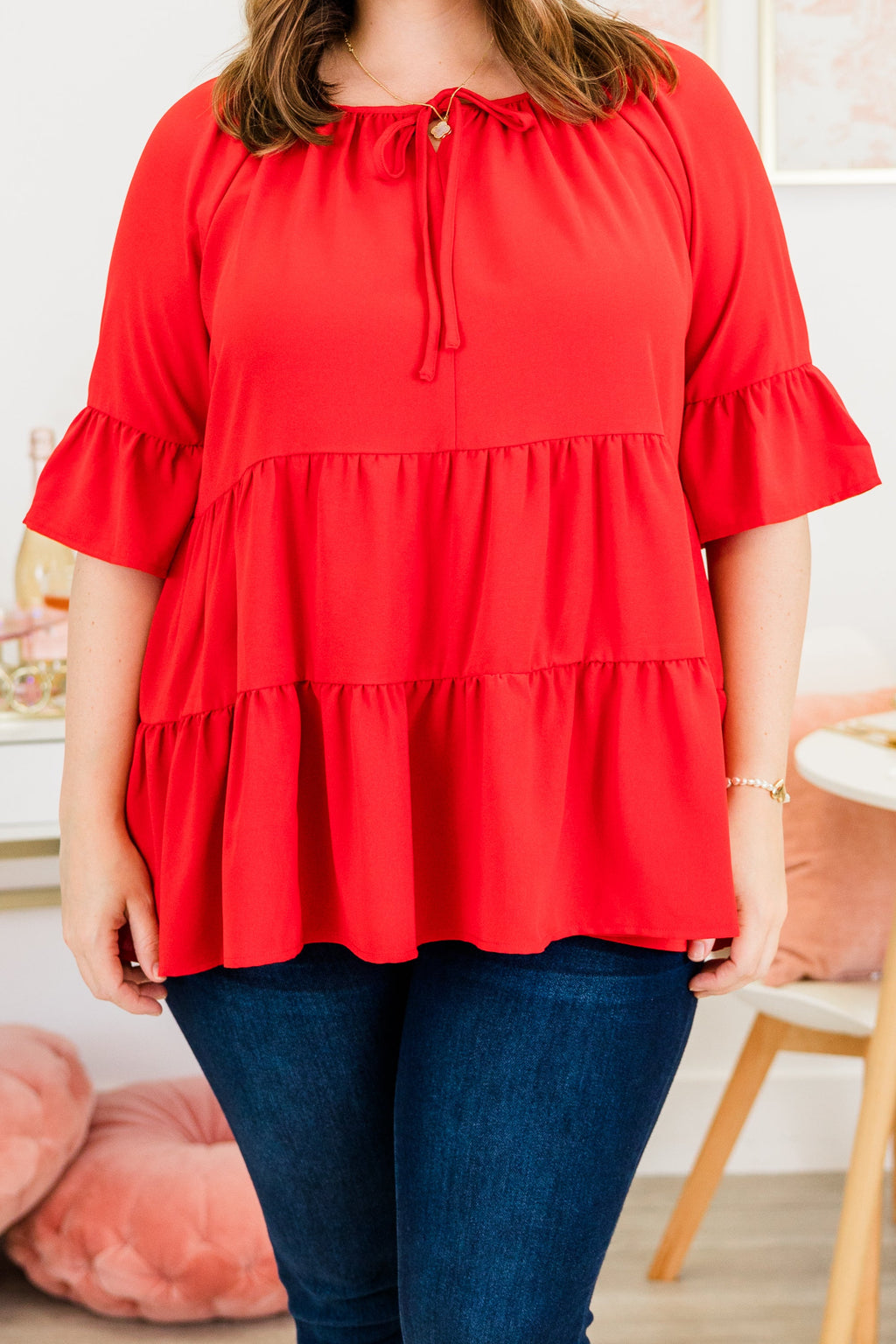 Siren Song Top, Red