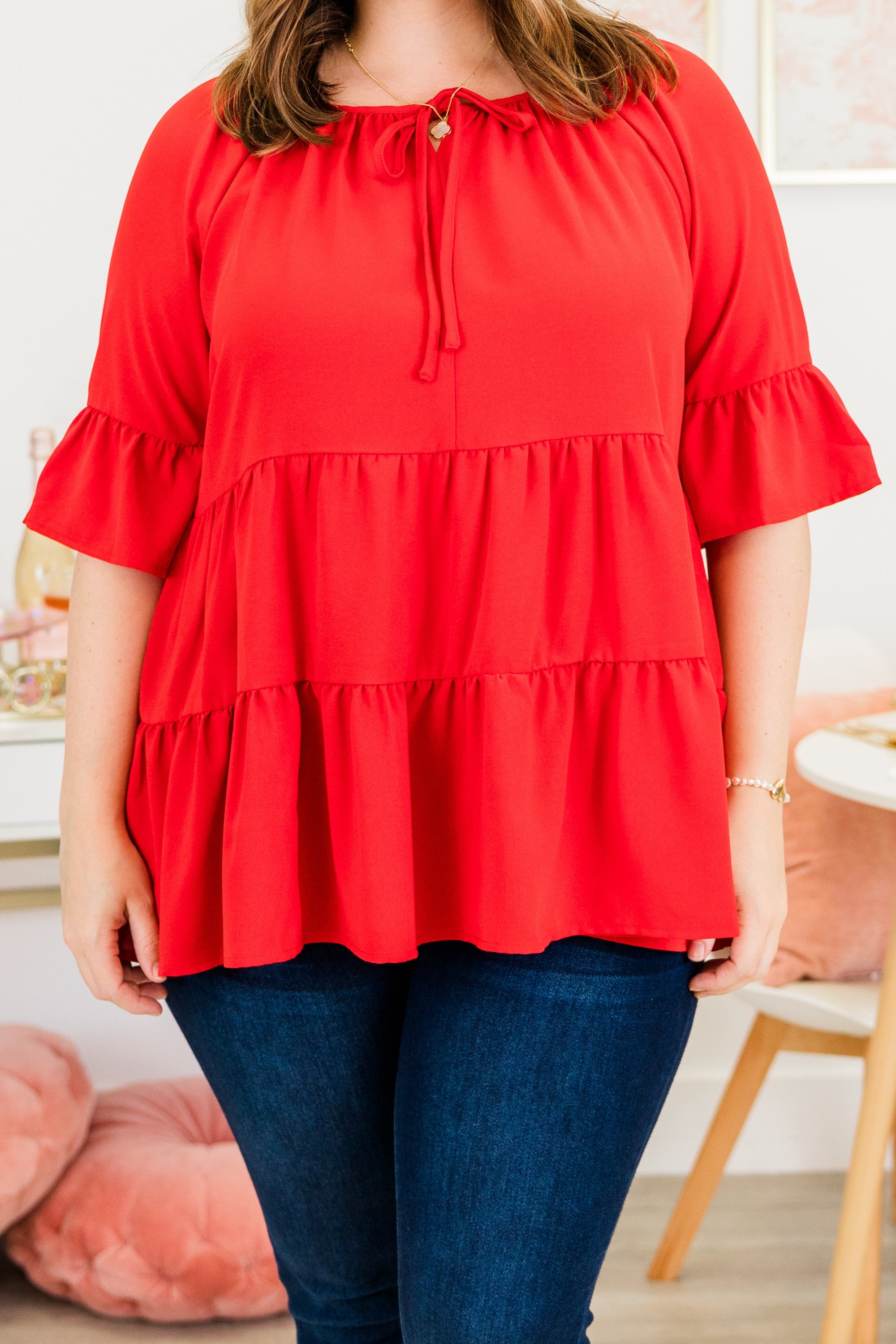 Siren Song Top, Red