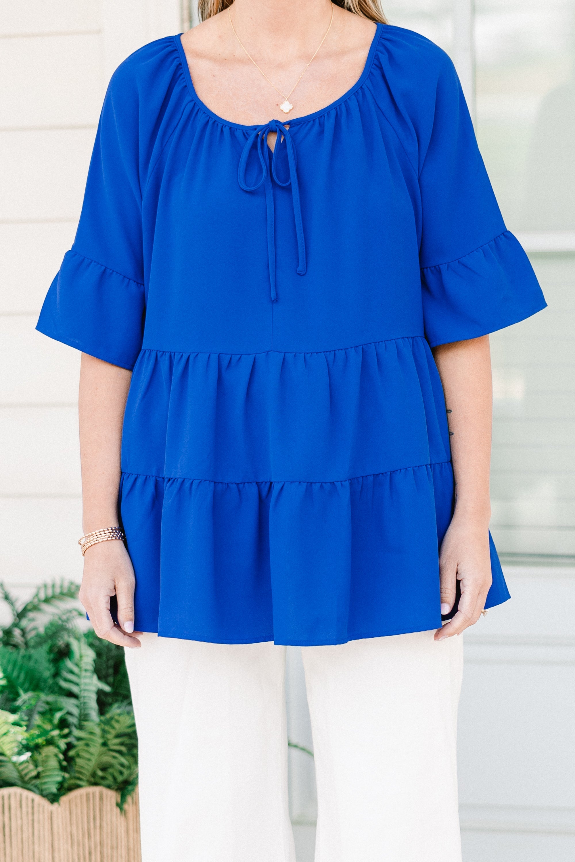 Siren Song Top, Royal Blue