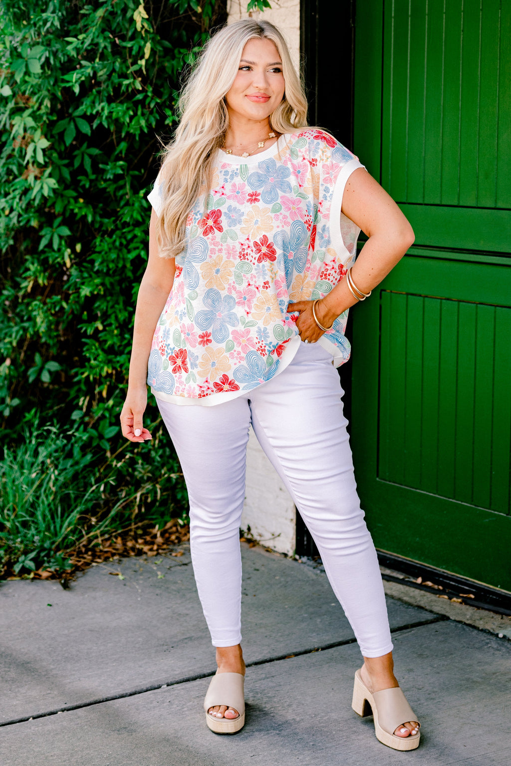 Slow Day Top, White Combo