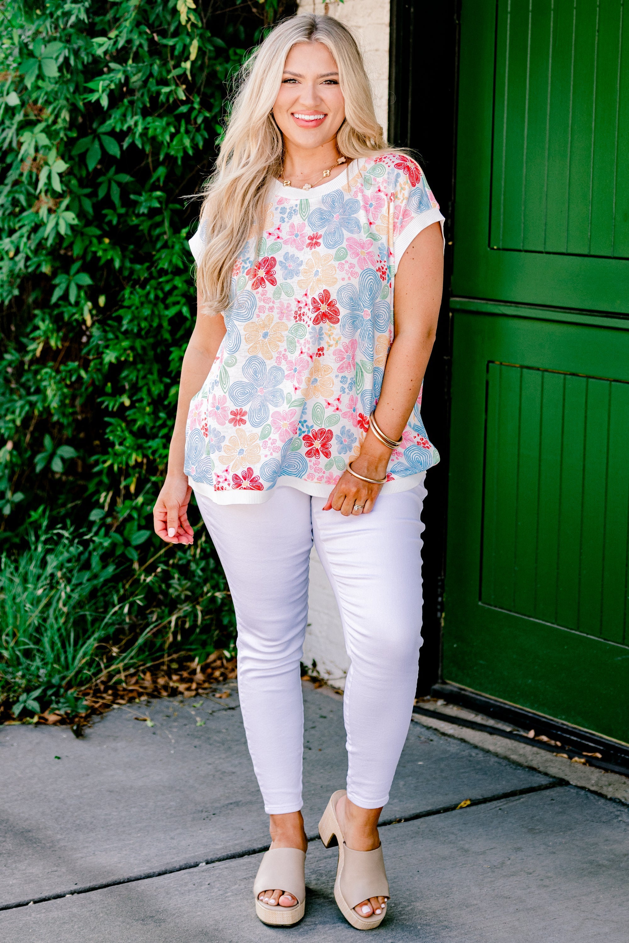 Slow Day Top, White Combo