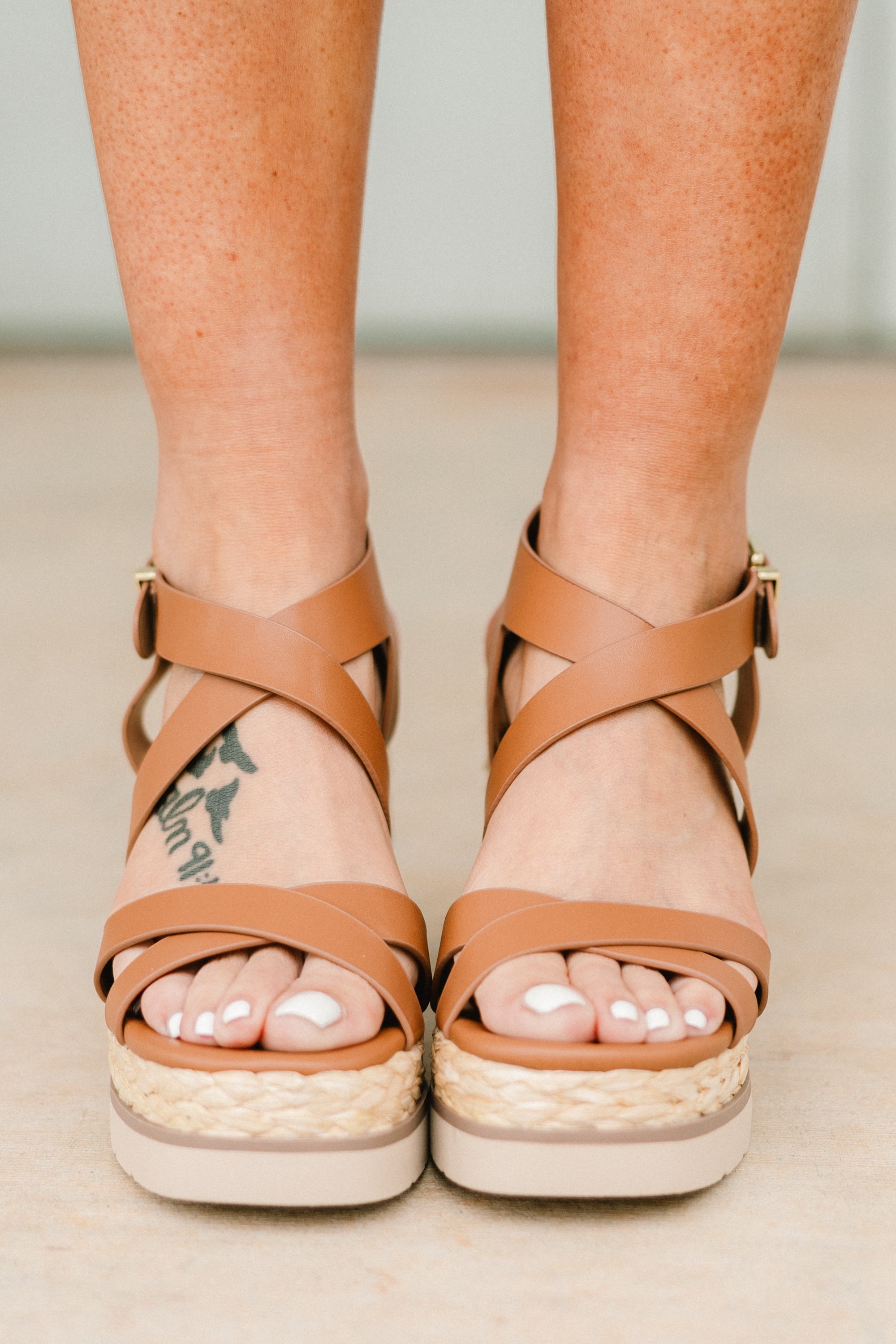 Slow Days Ahead Wedges, Tan