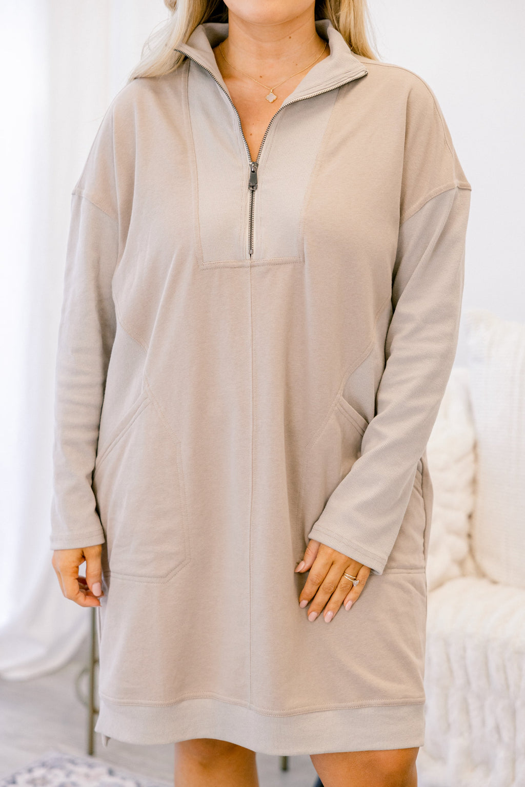 Slow It Down Dress, Ash Mocha