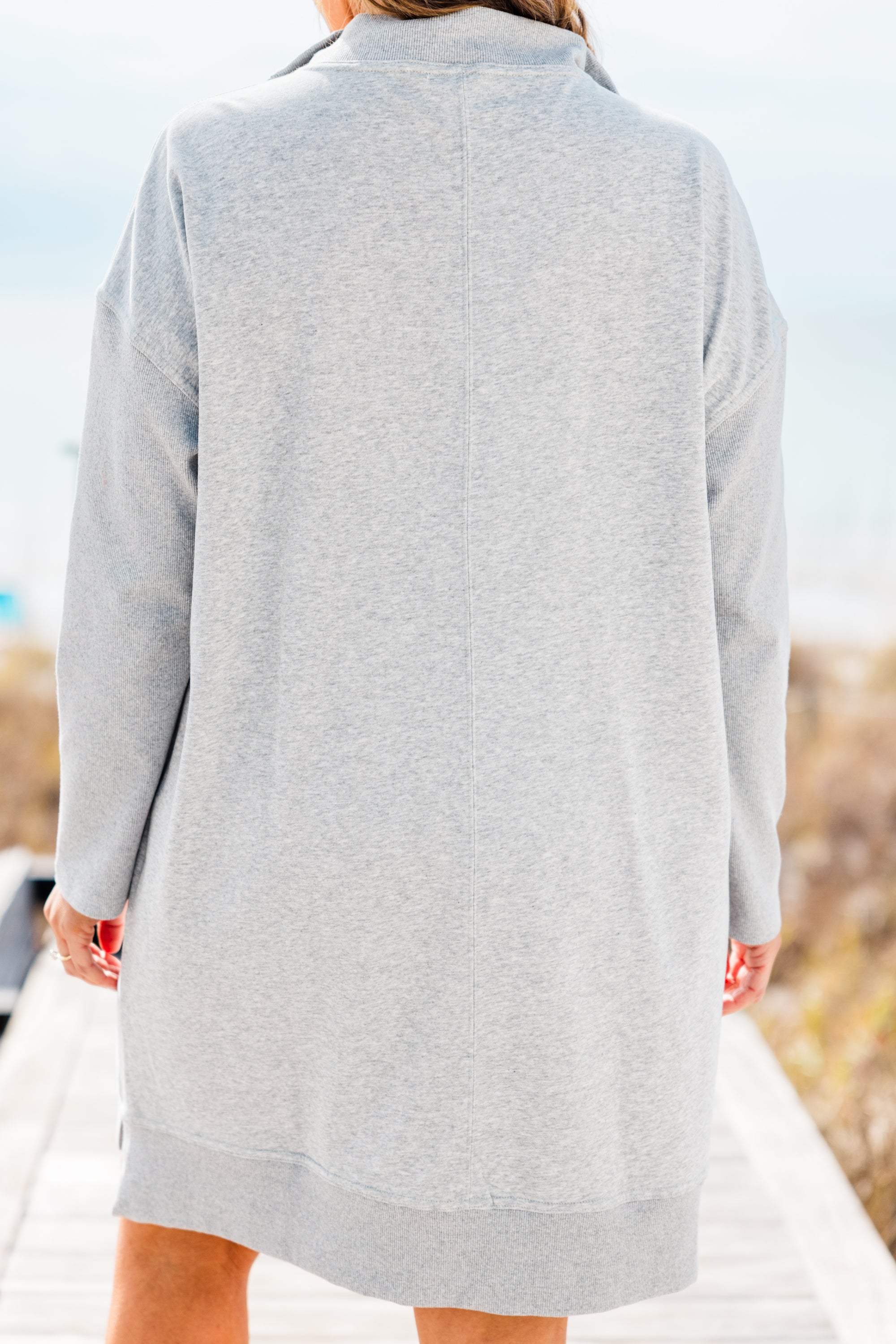 Slow It Down Dress, Heather Grey