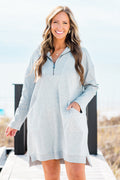 Slow It Down Dress, Heather Grey
