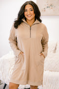 Slow It Down Dress, Light Brown