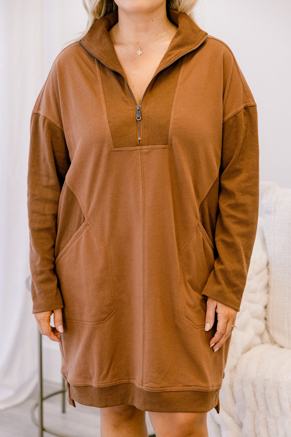 Slow It Down Dress, Mocha