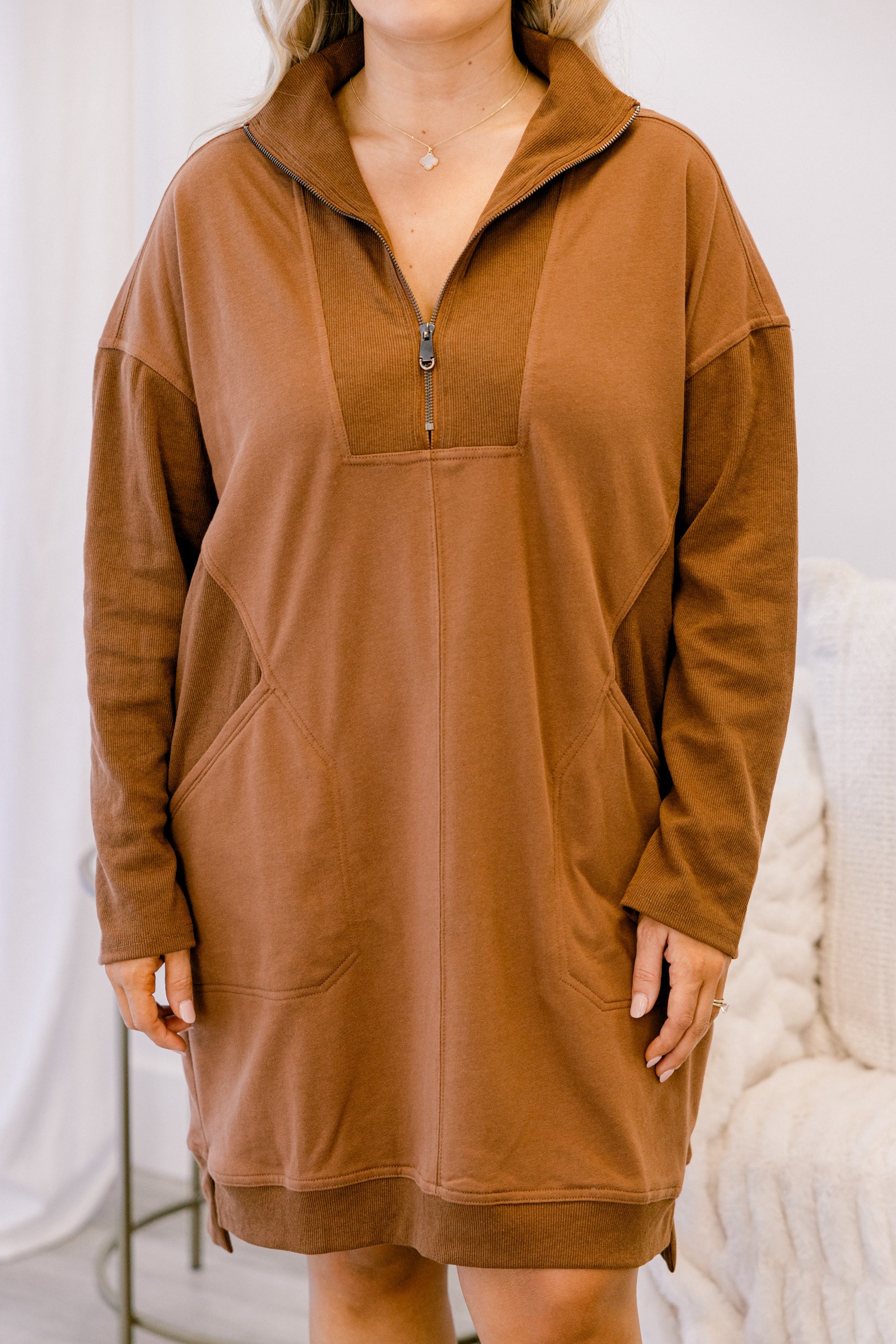 Slow It Down Dress, Mocha