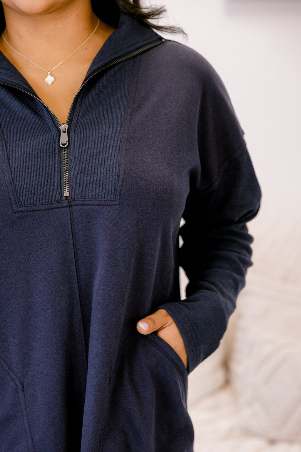 Slow It Down Dress, Navy