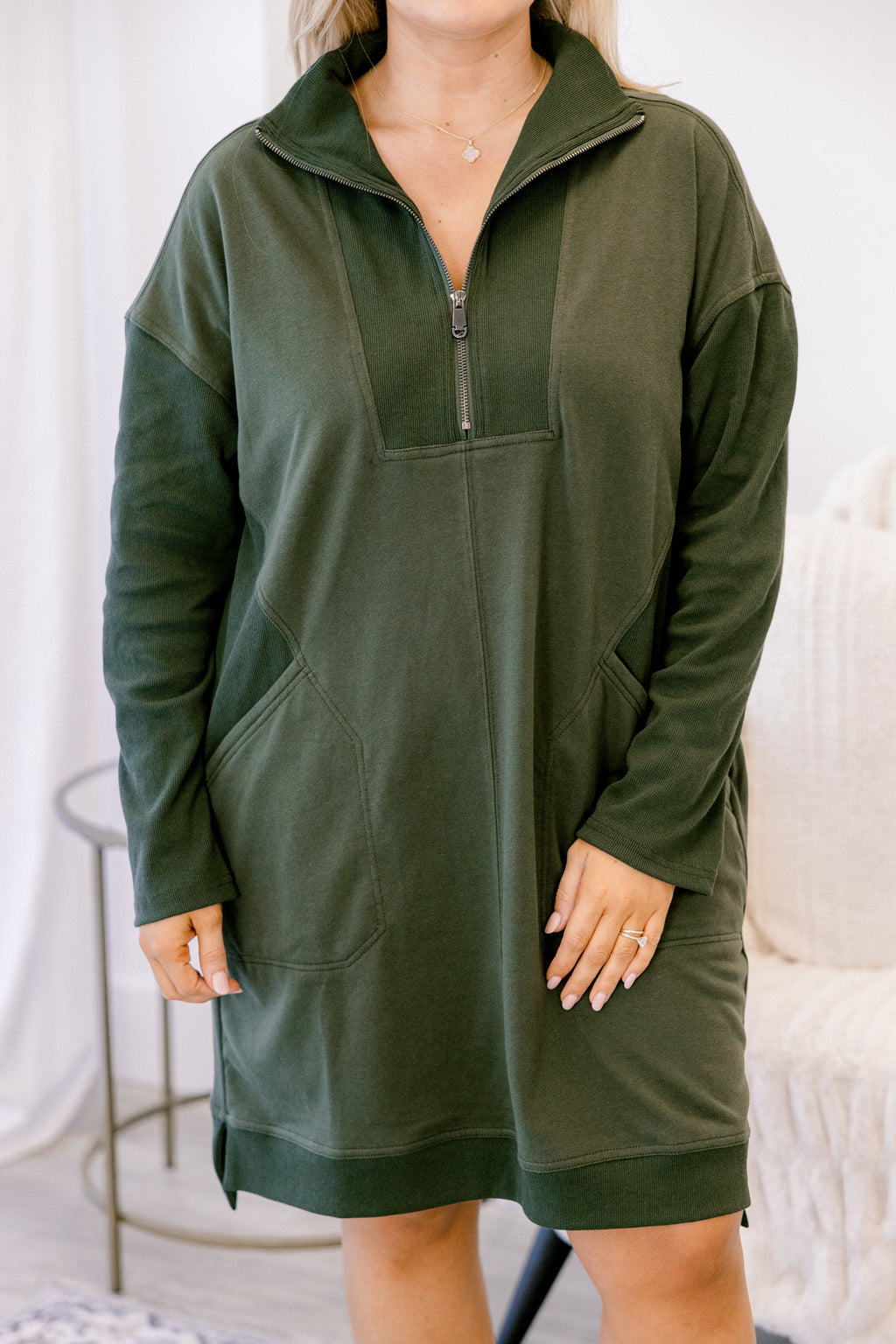 Slow It Down Dress, Olive
