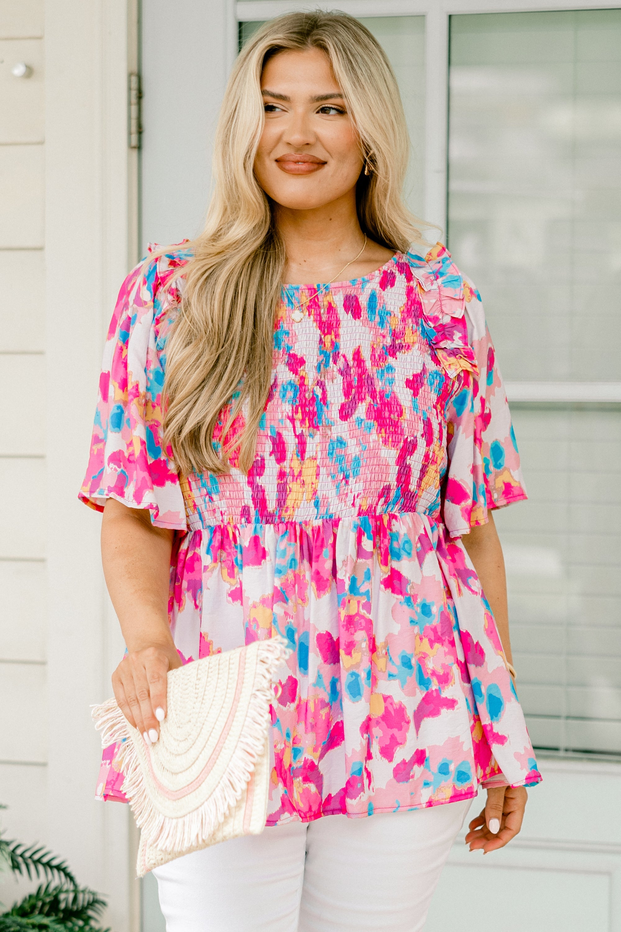 Slower Days Top, Pink