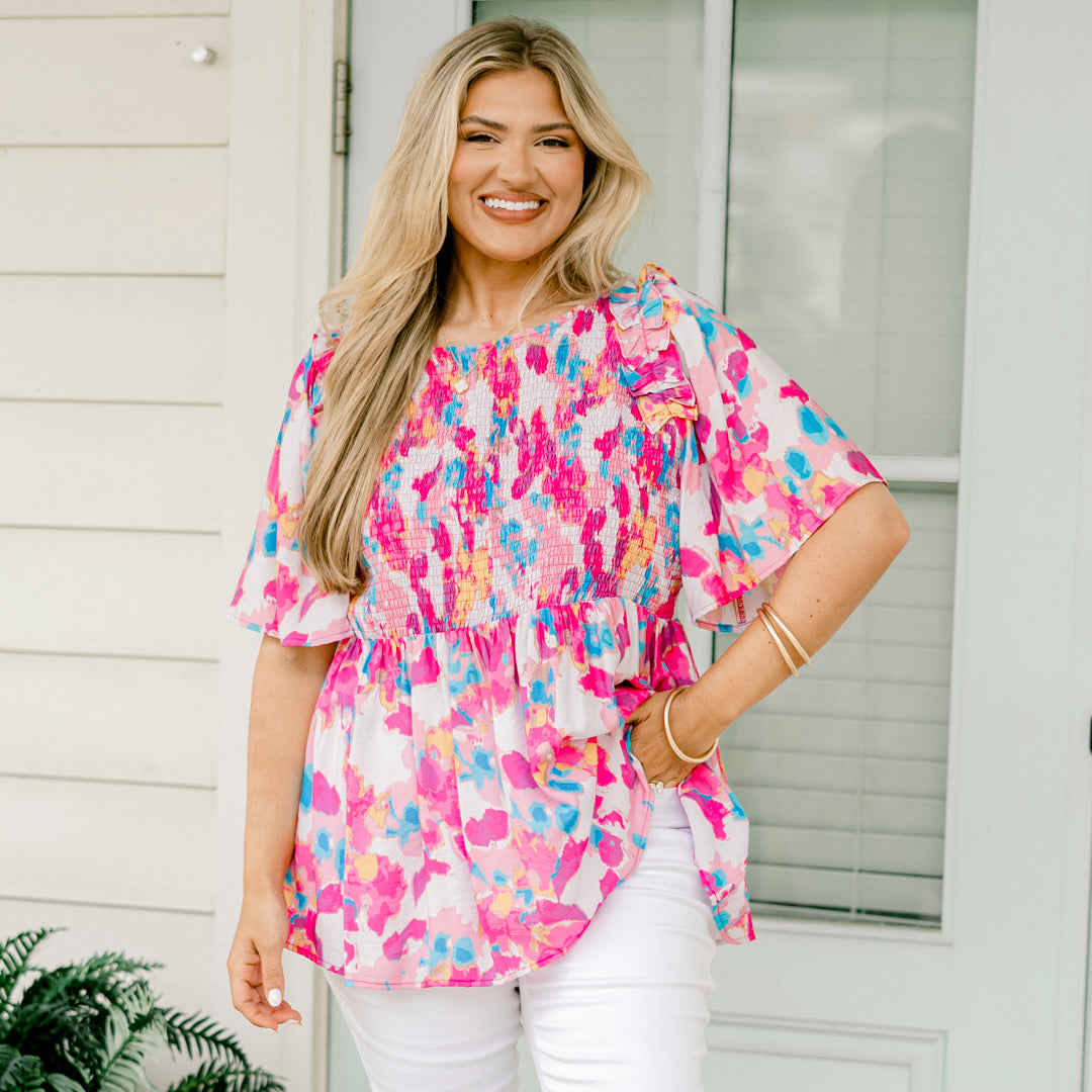 Slower Days Top, Pink